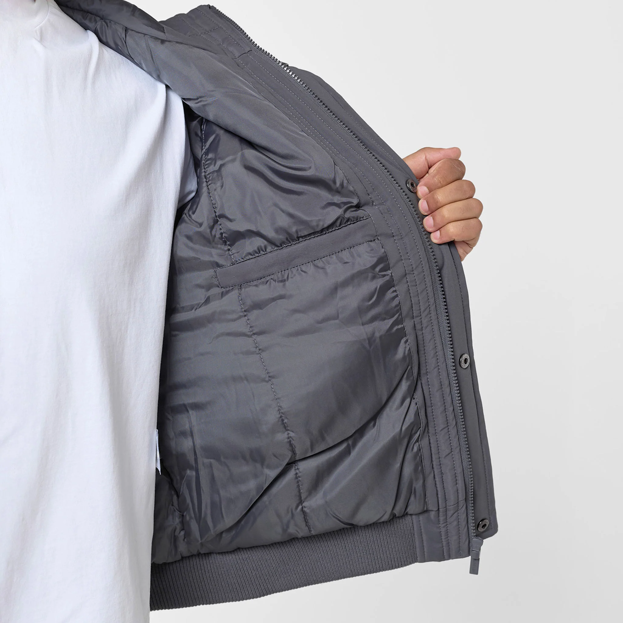 Hooded Parka Jacket | Charcoal - Image 4