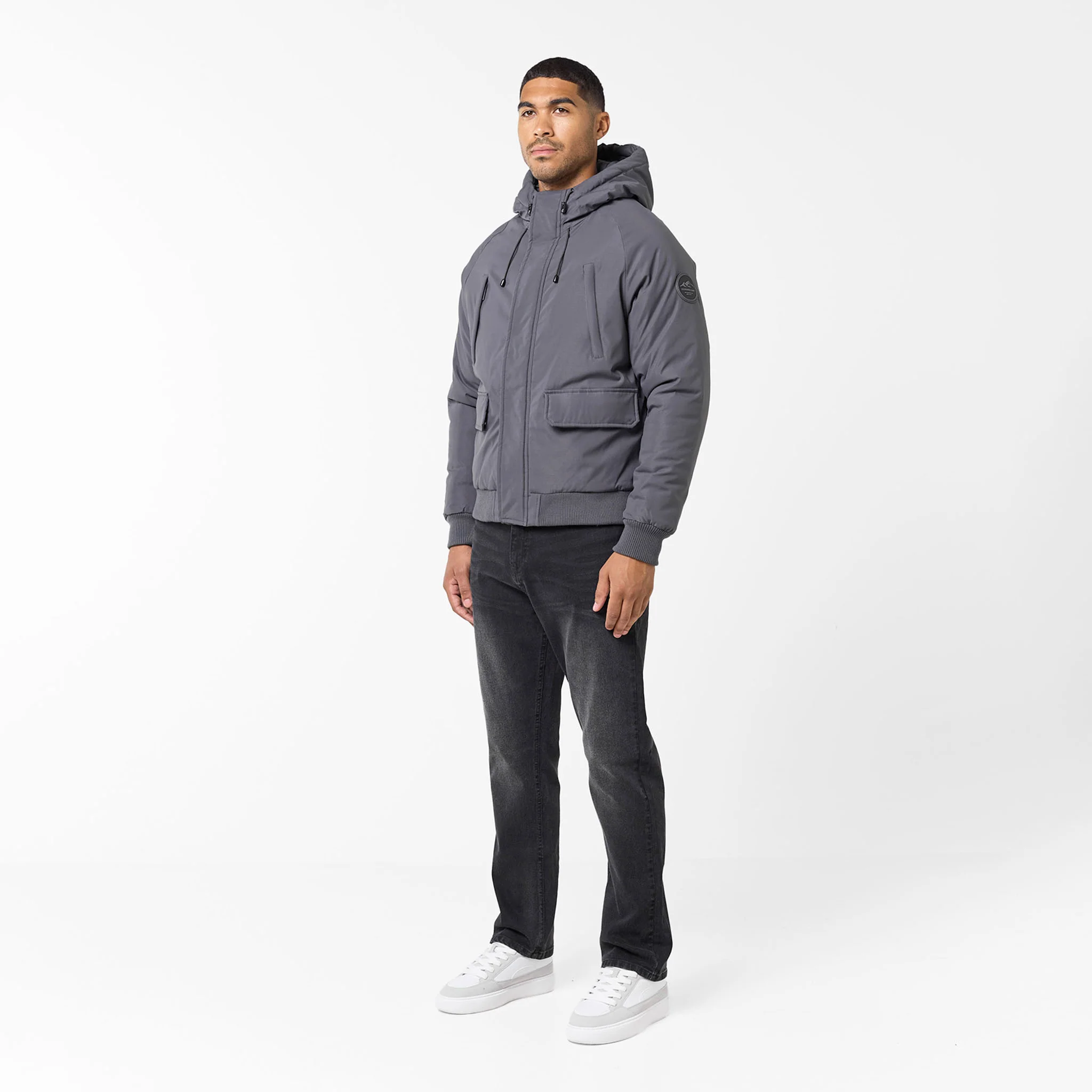 Hooded Parka Jacket | Charcoal - Image 5