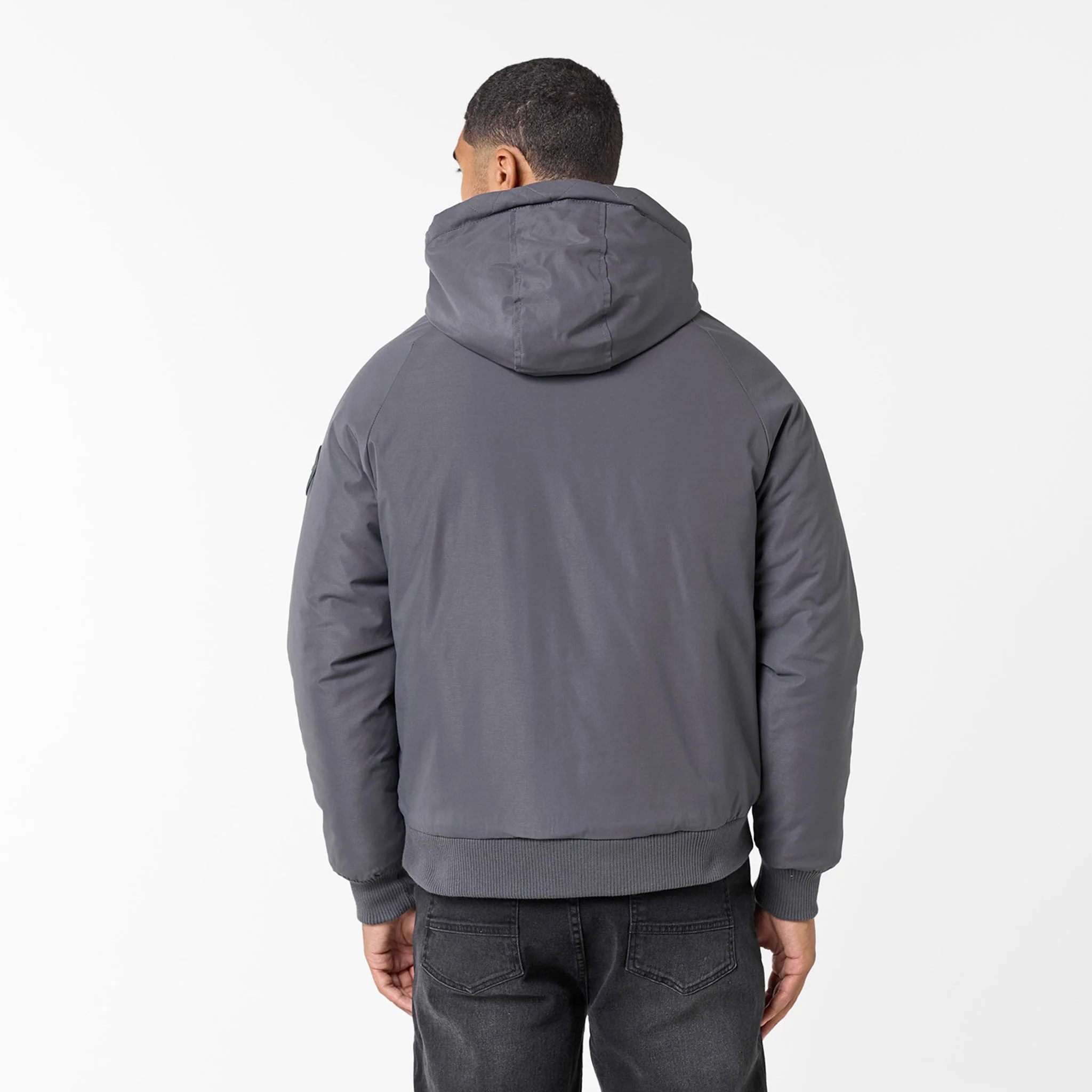 Hooded Parka Jacket | Charcoal - Image 7