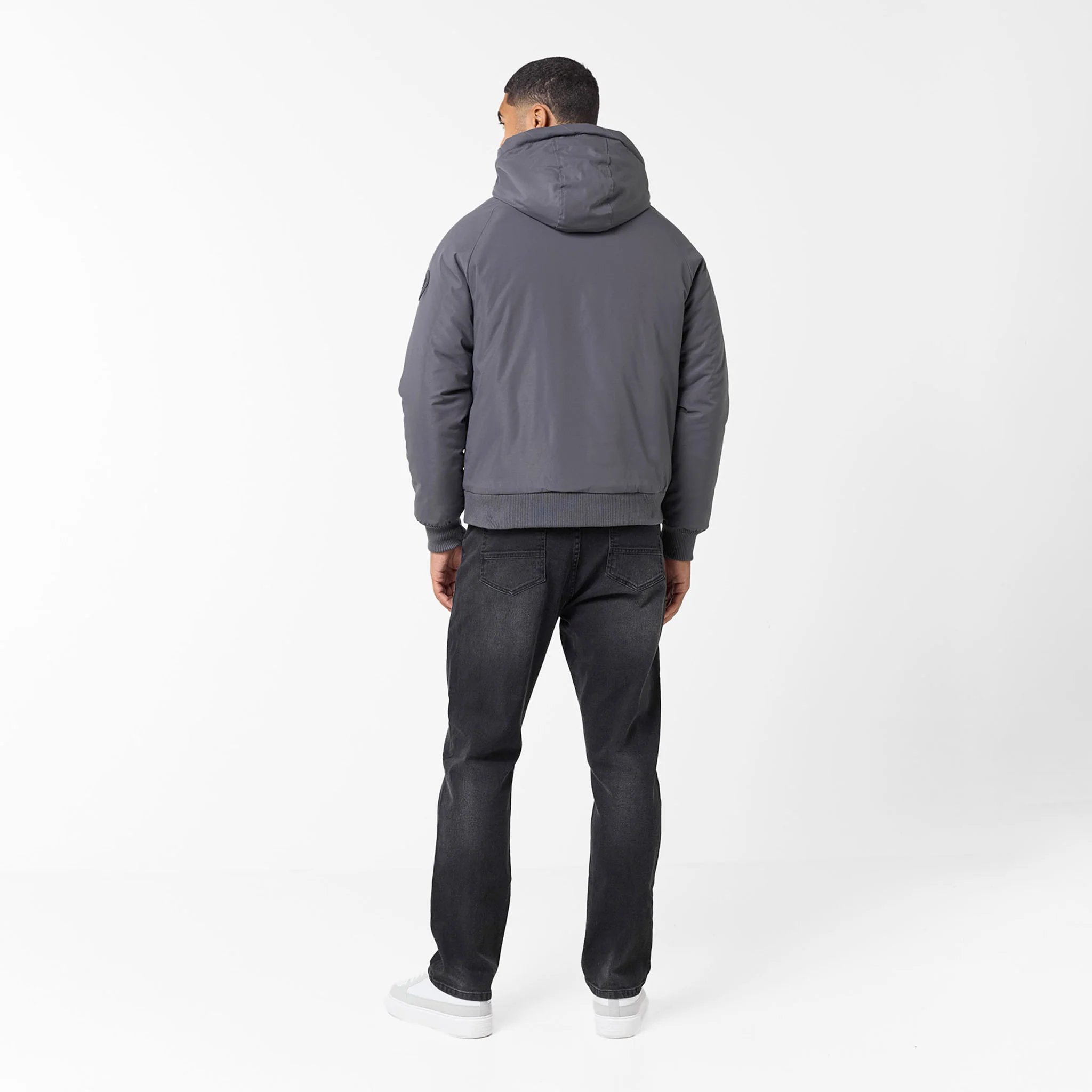 Hooded Parka Jacket | Charcoal - Image 8