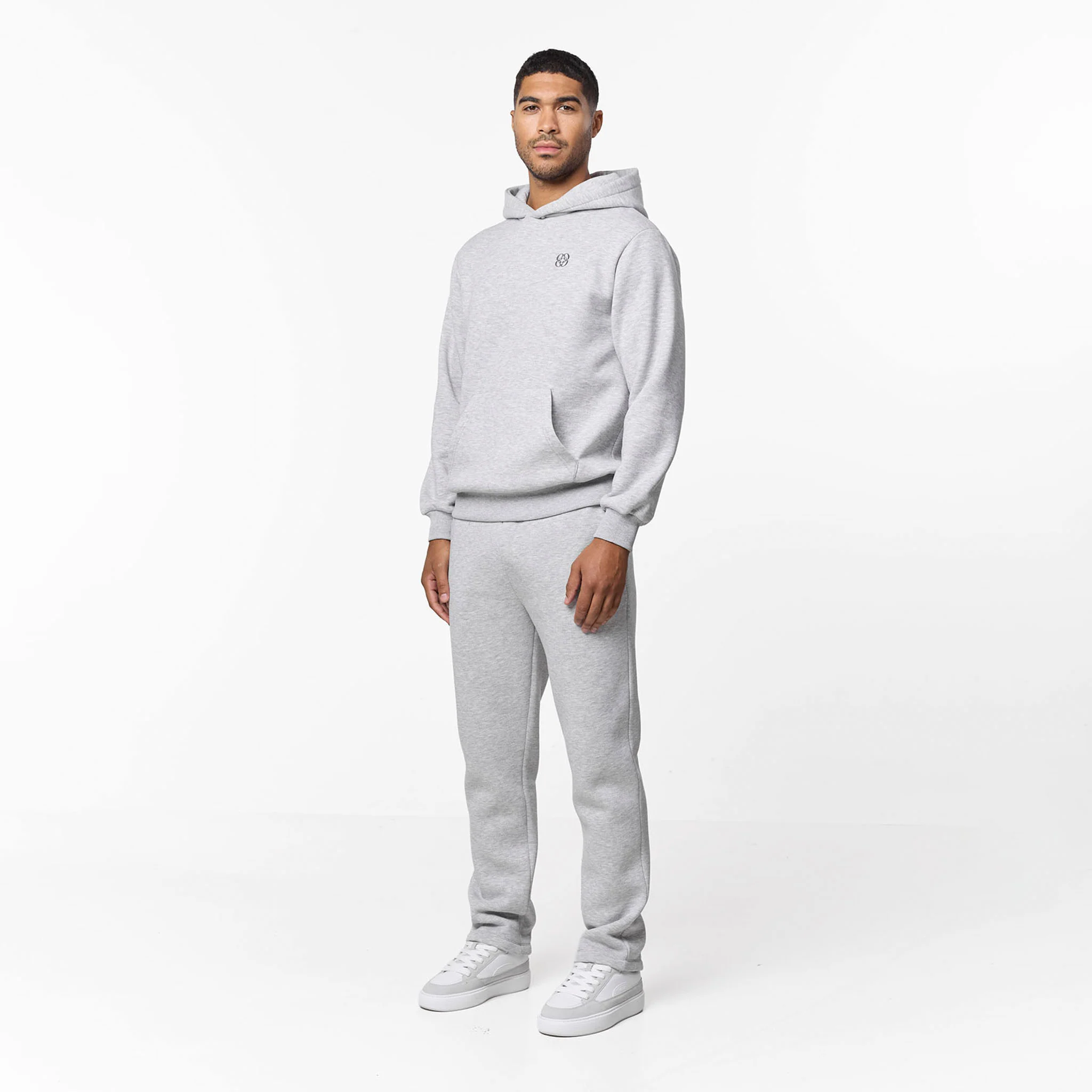 Icon Back Print Relaxed Hoodie | Grey Marl - Image 5