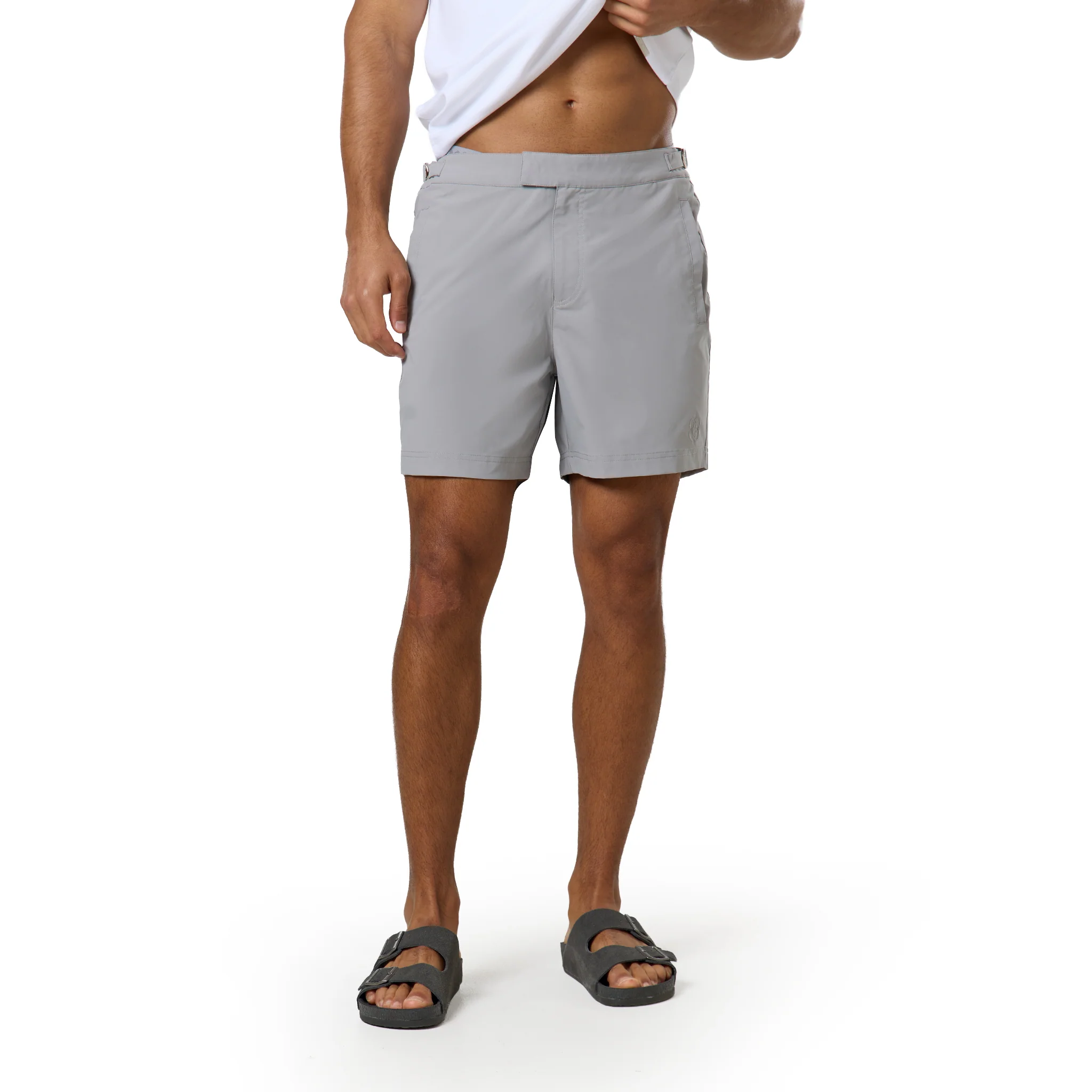 Icon Buckle Swimshort | Ice Grey - Image 5