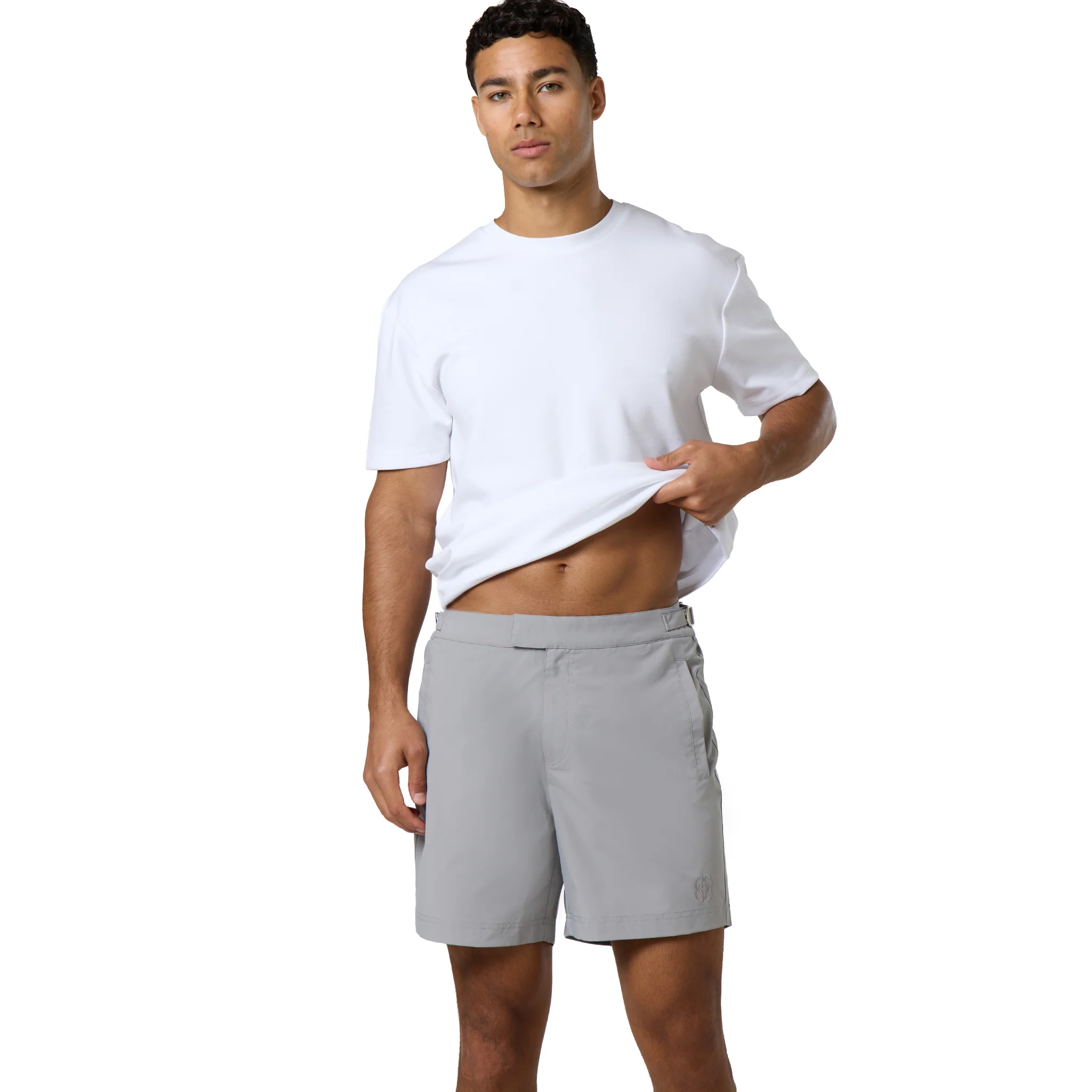 Icon Buckle Swimshort | Ice Grey - Image 7