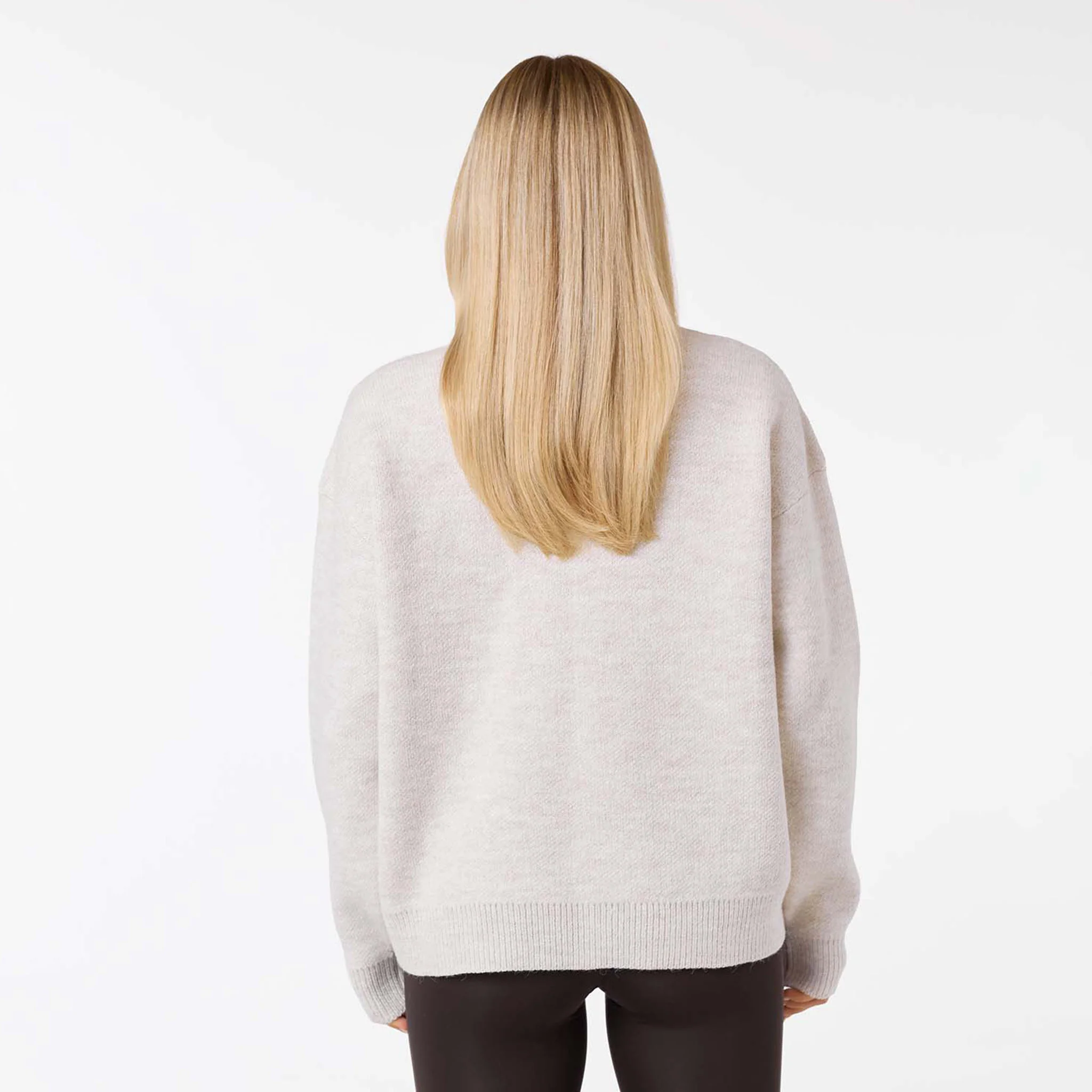 Initial Knit Crew Neck | Oat - Image 6