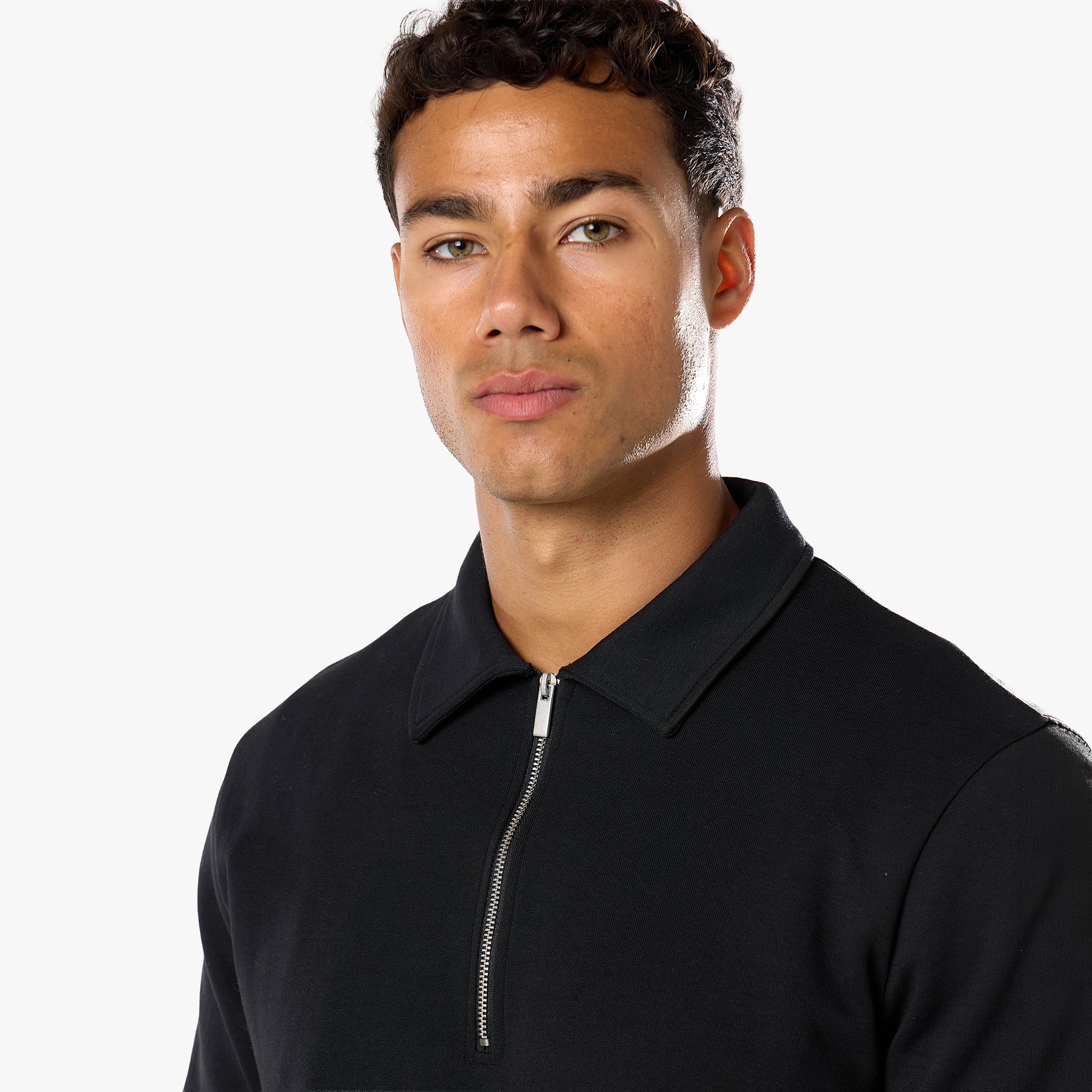Interlock 1/4 Zip Twinset | Black - Image 3