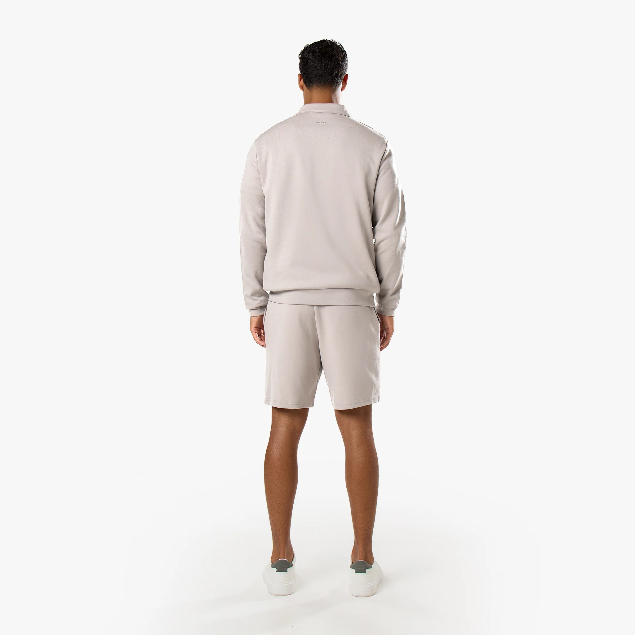 Interlock 1/4 Zip Twinset | Stone - Image 10