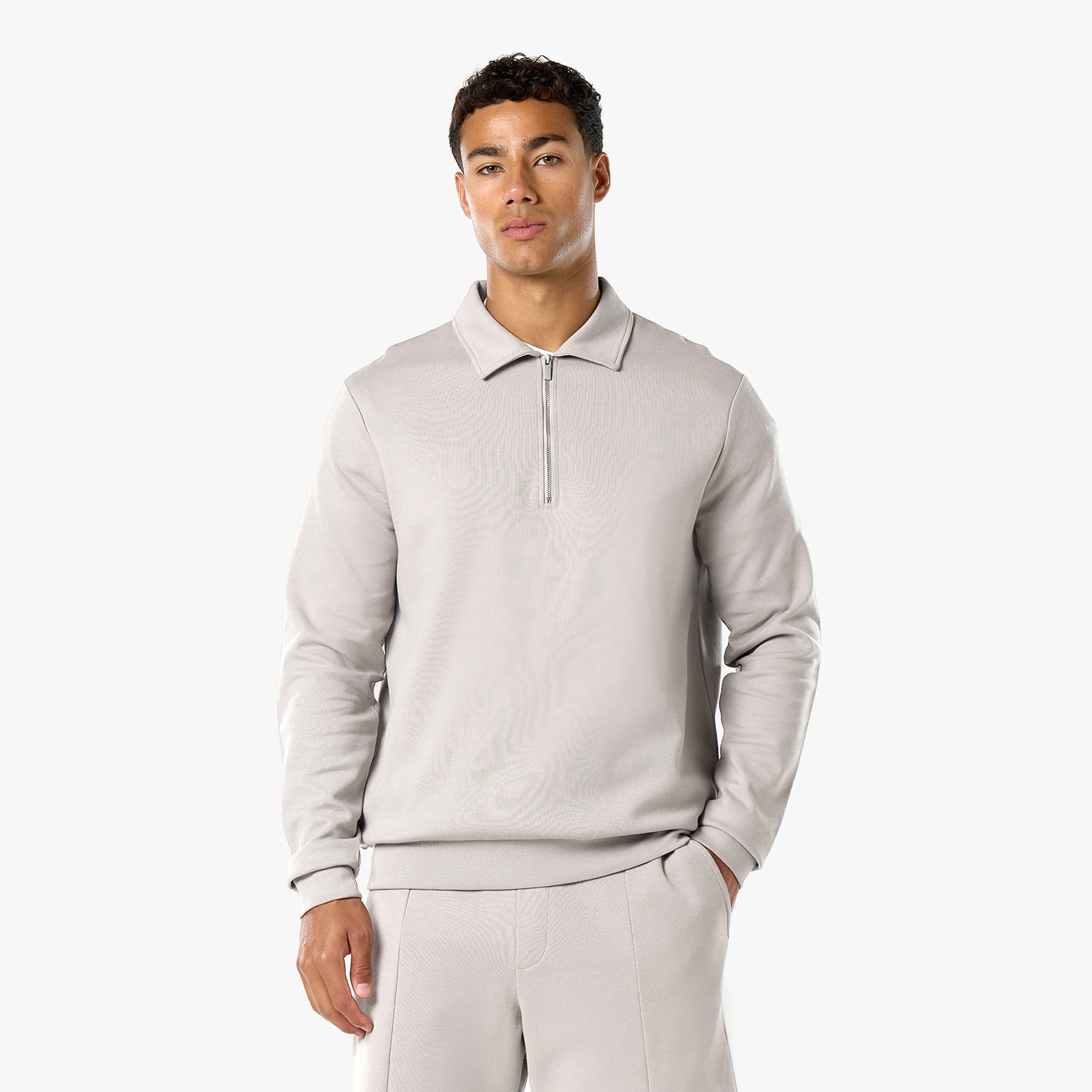 Interlock 1/4 Zip | Stone