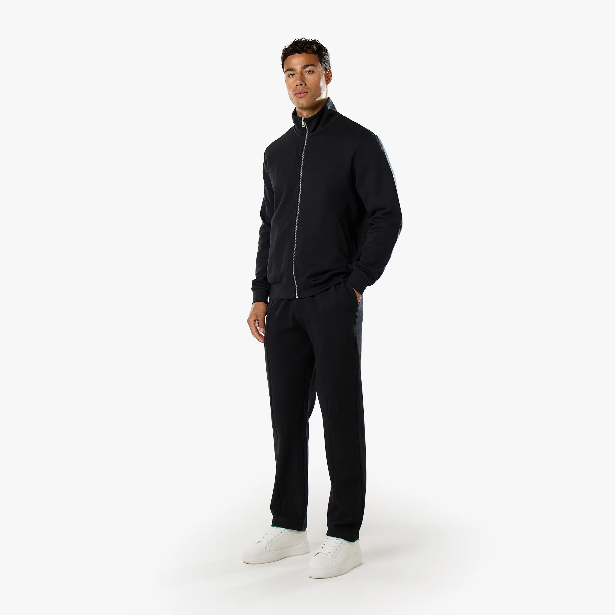 Interlock FZ Funnel Neck Tracksuit | Black - Image 4