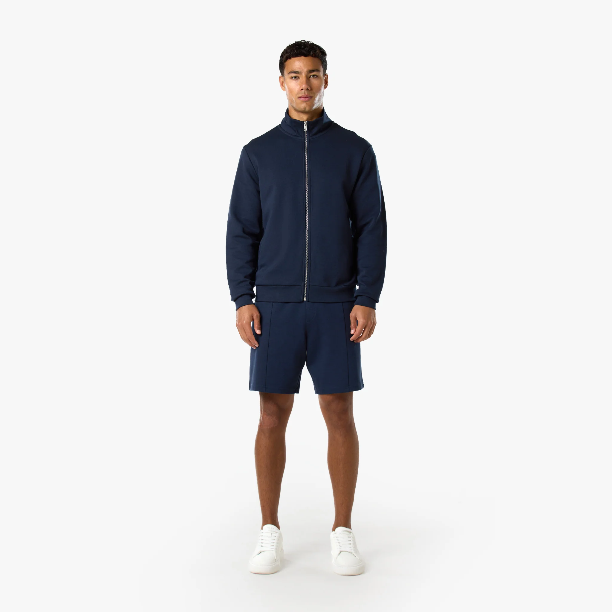 Interlock FZ Funnel Neck Twinset | Navy - Image 2