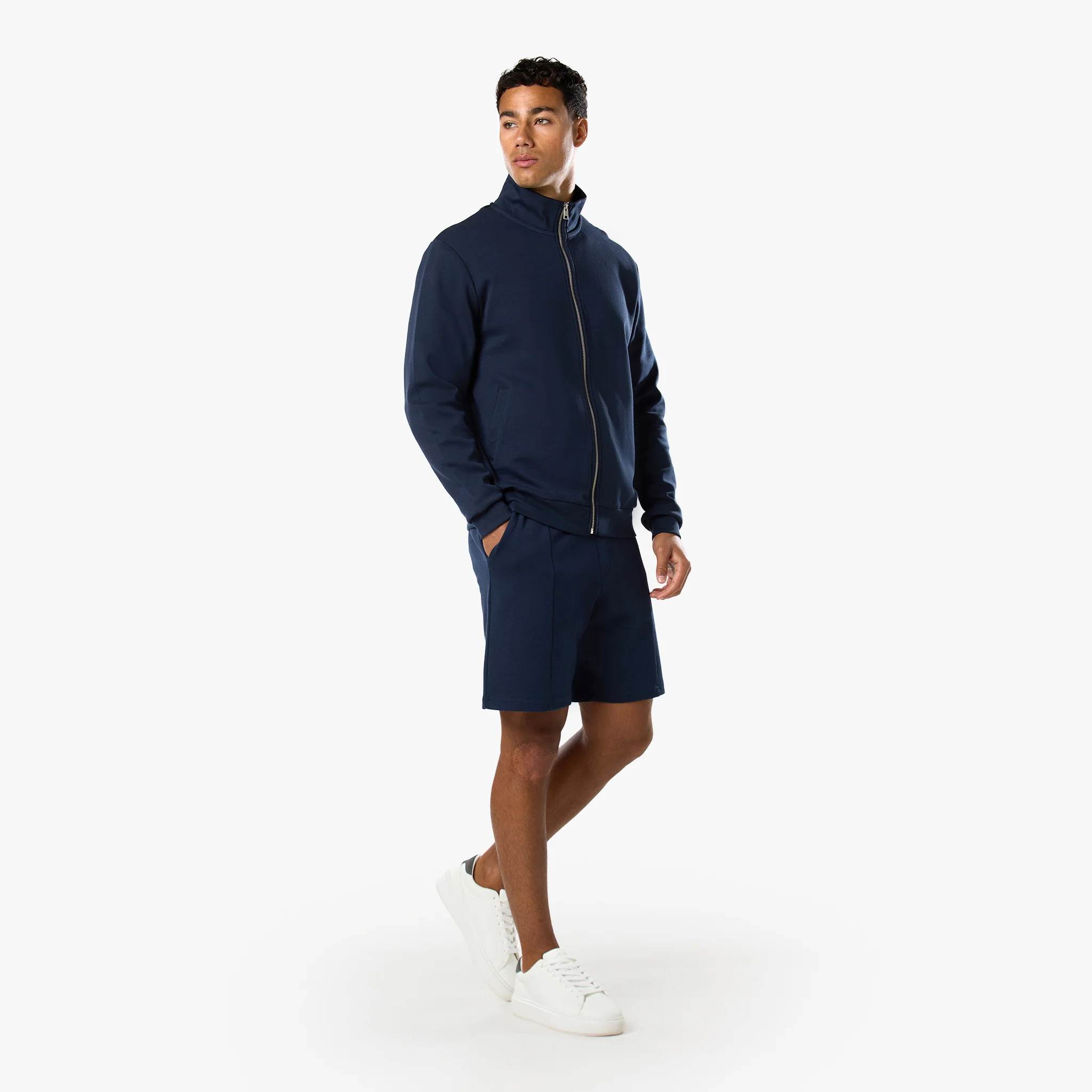 Interlock FZ Funnel Neck Twinset | Navy - Image 3