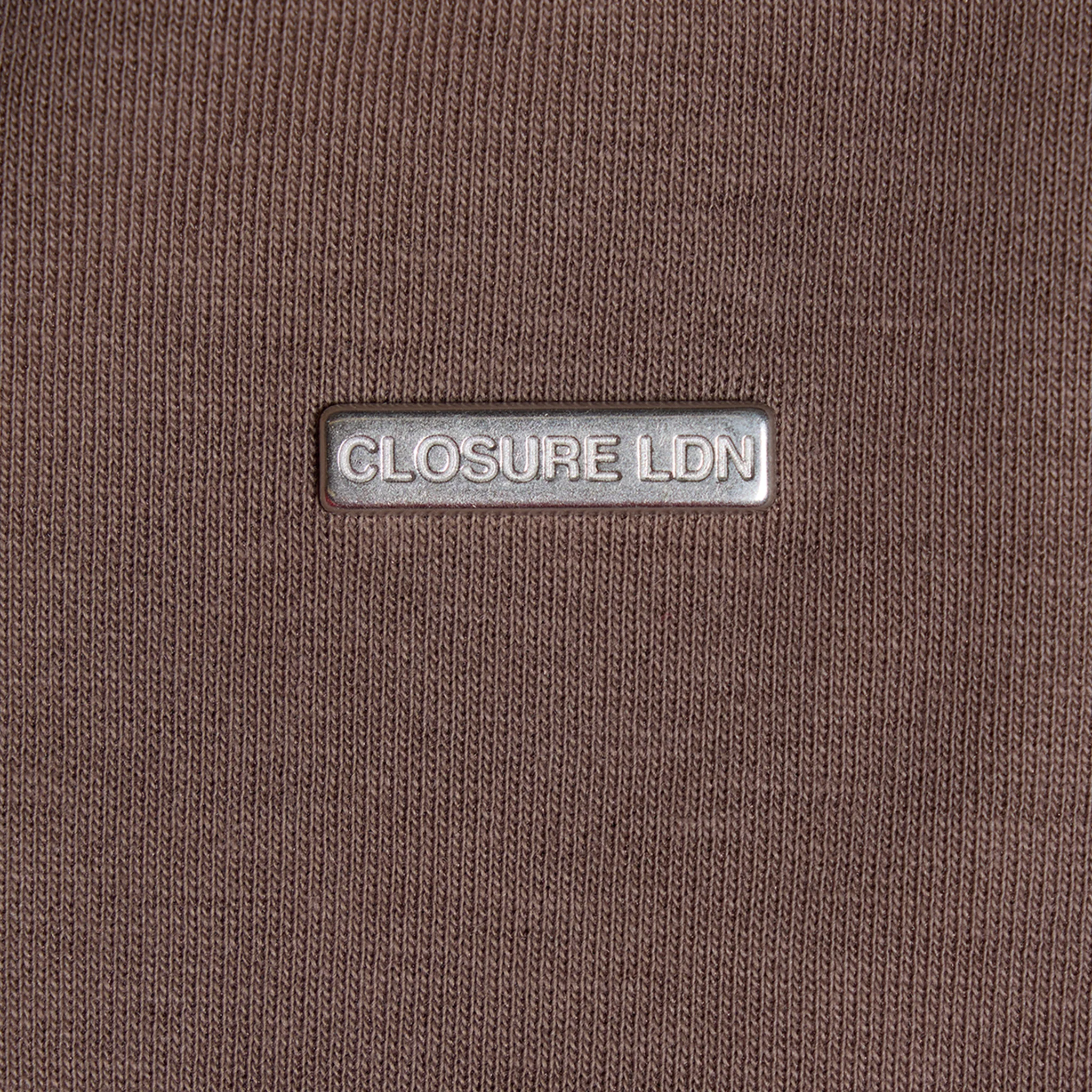 Interlock Full Zip Funnel Neck | Warm Brown - Image 4