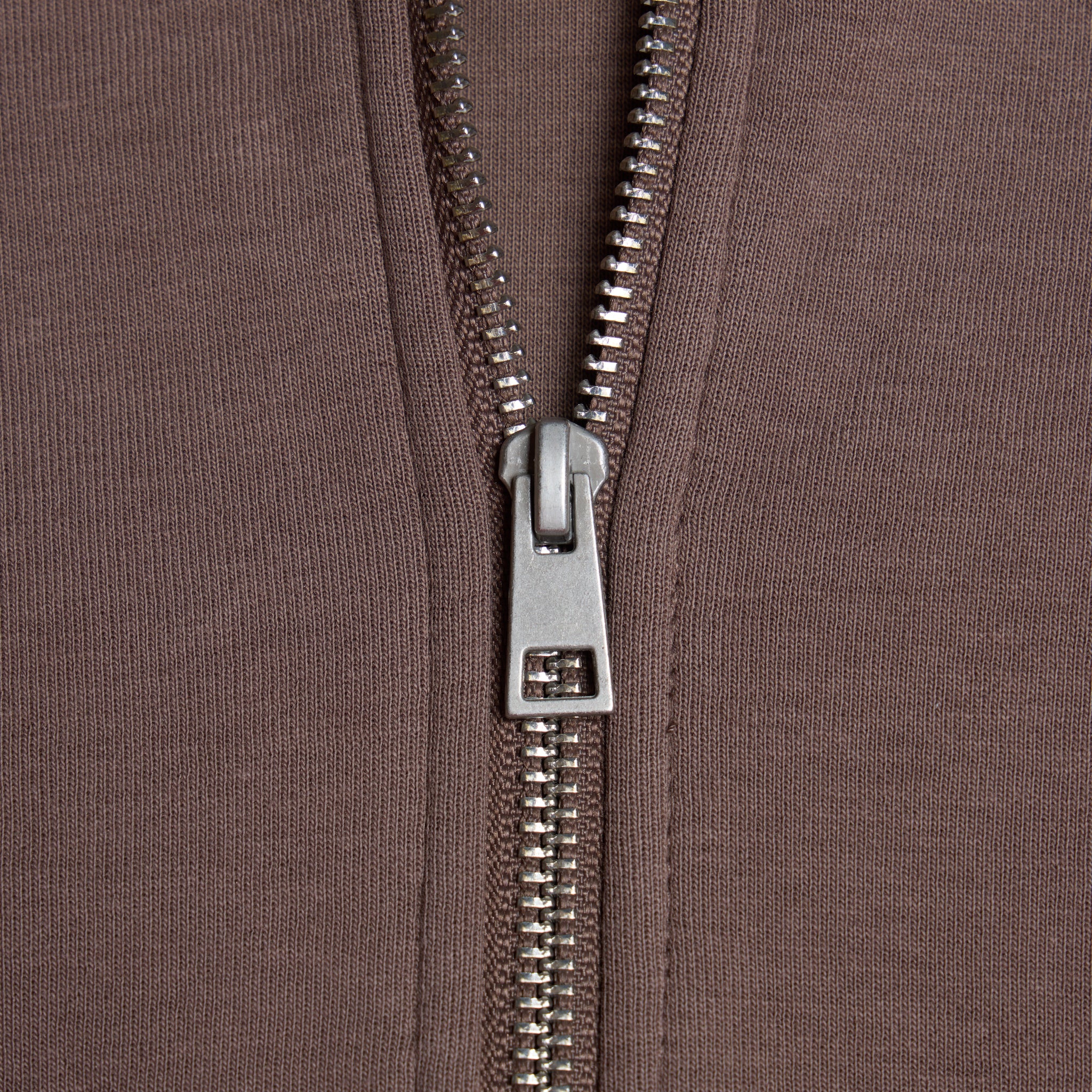Interlock Full Zip Funnel Neck | Warm Brown - Image 6