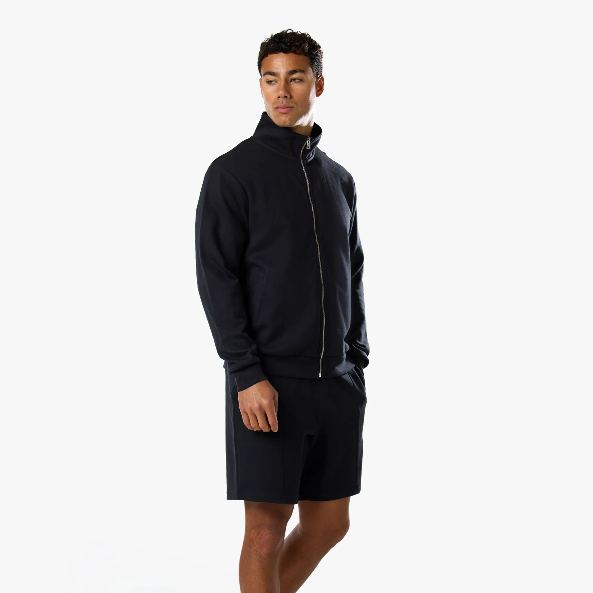 Interlock FZ Funnel Neck Twinset | Black