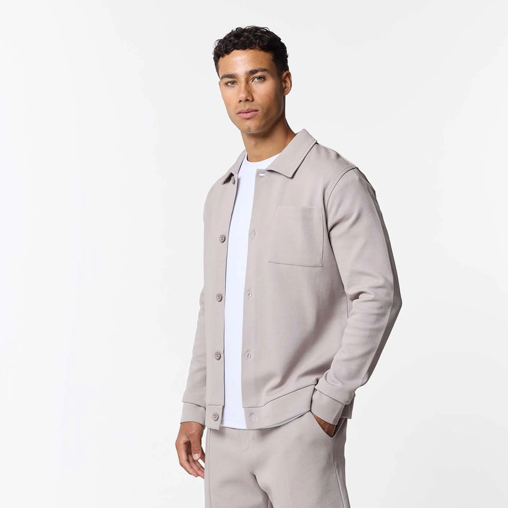 Interlock Smart Twinset | Stone - Image 4