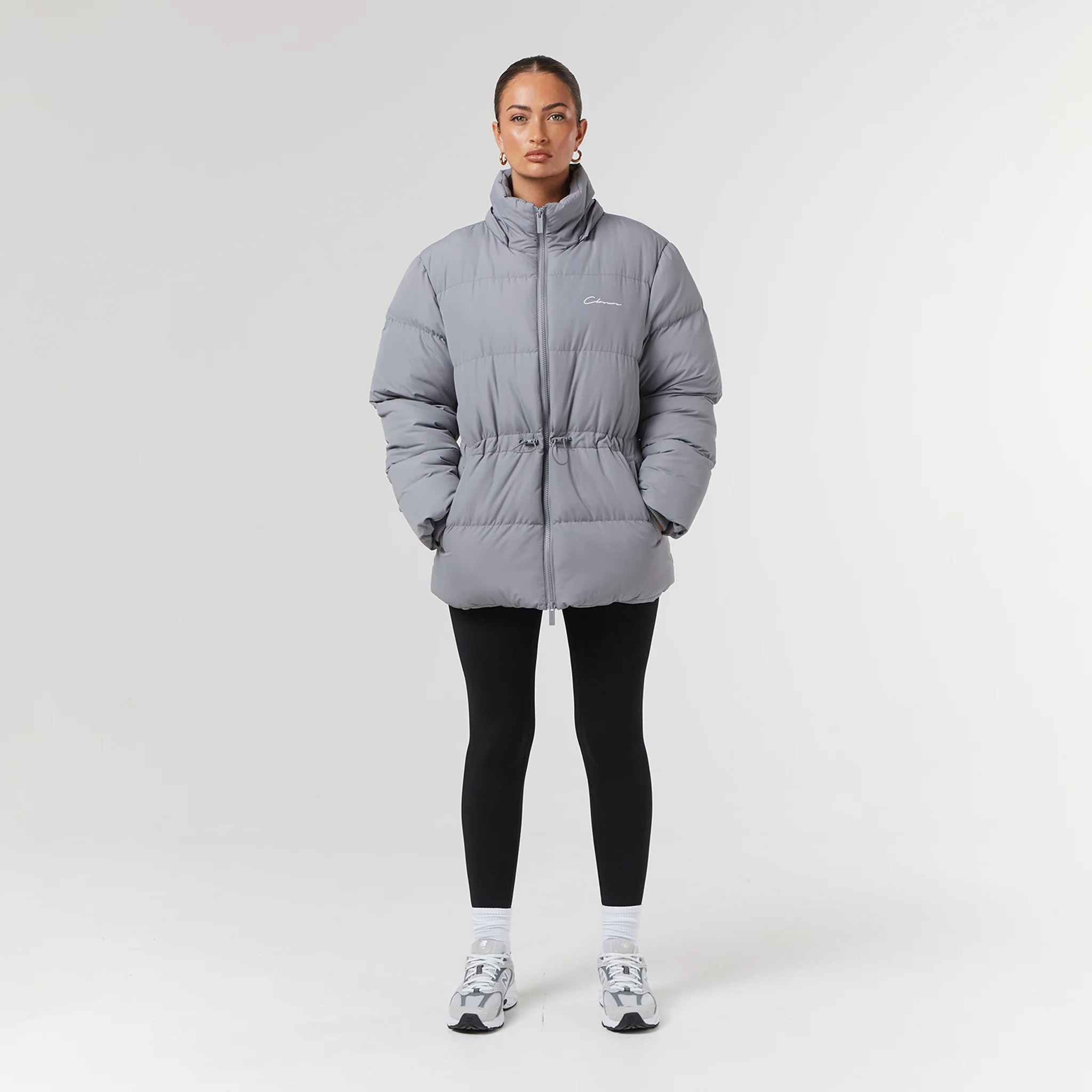 Toggle Waist Puffer | Slate - Image 7