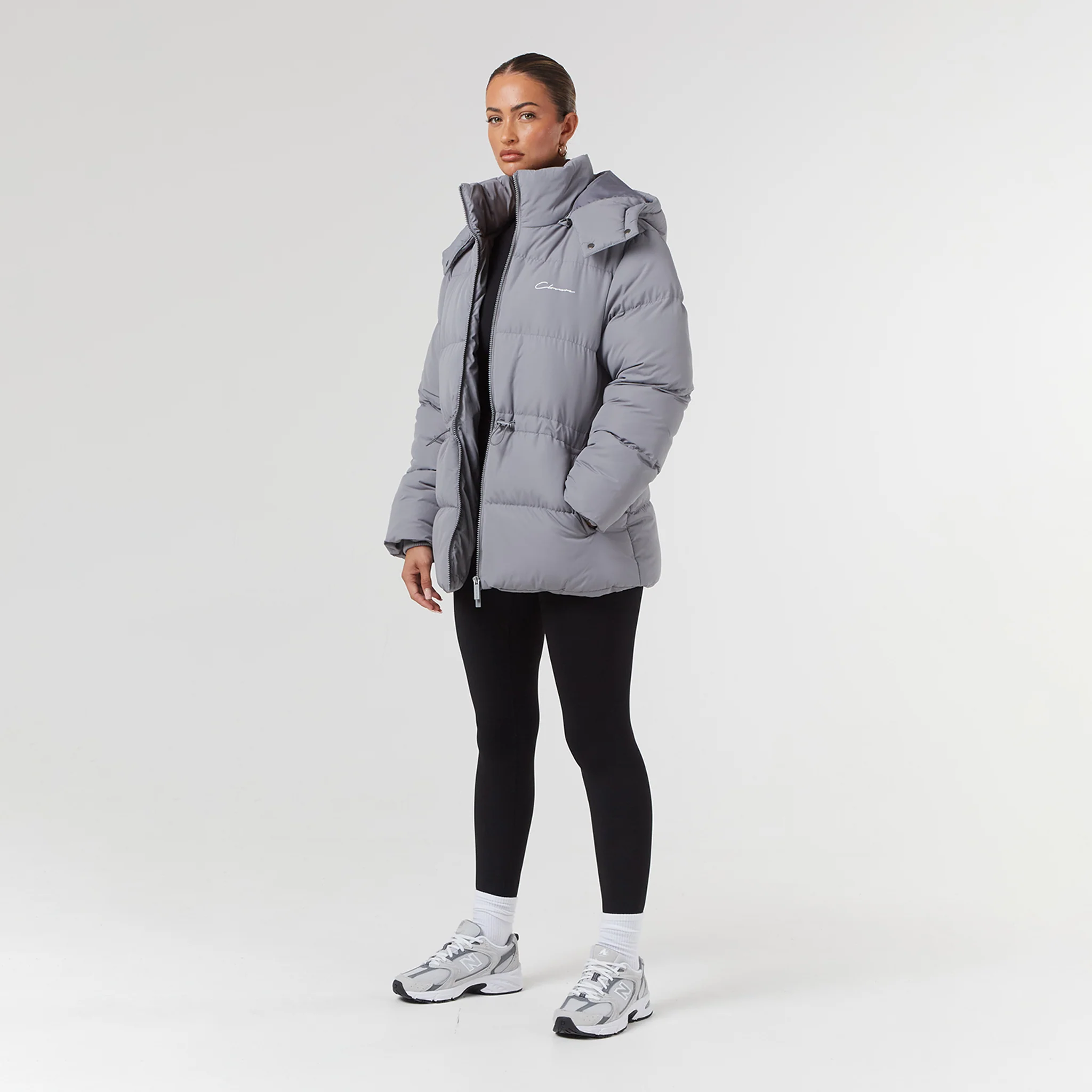 Toggle Waist Puffer | Slate - Image 9