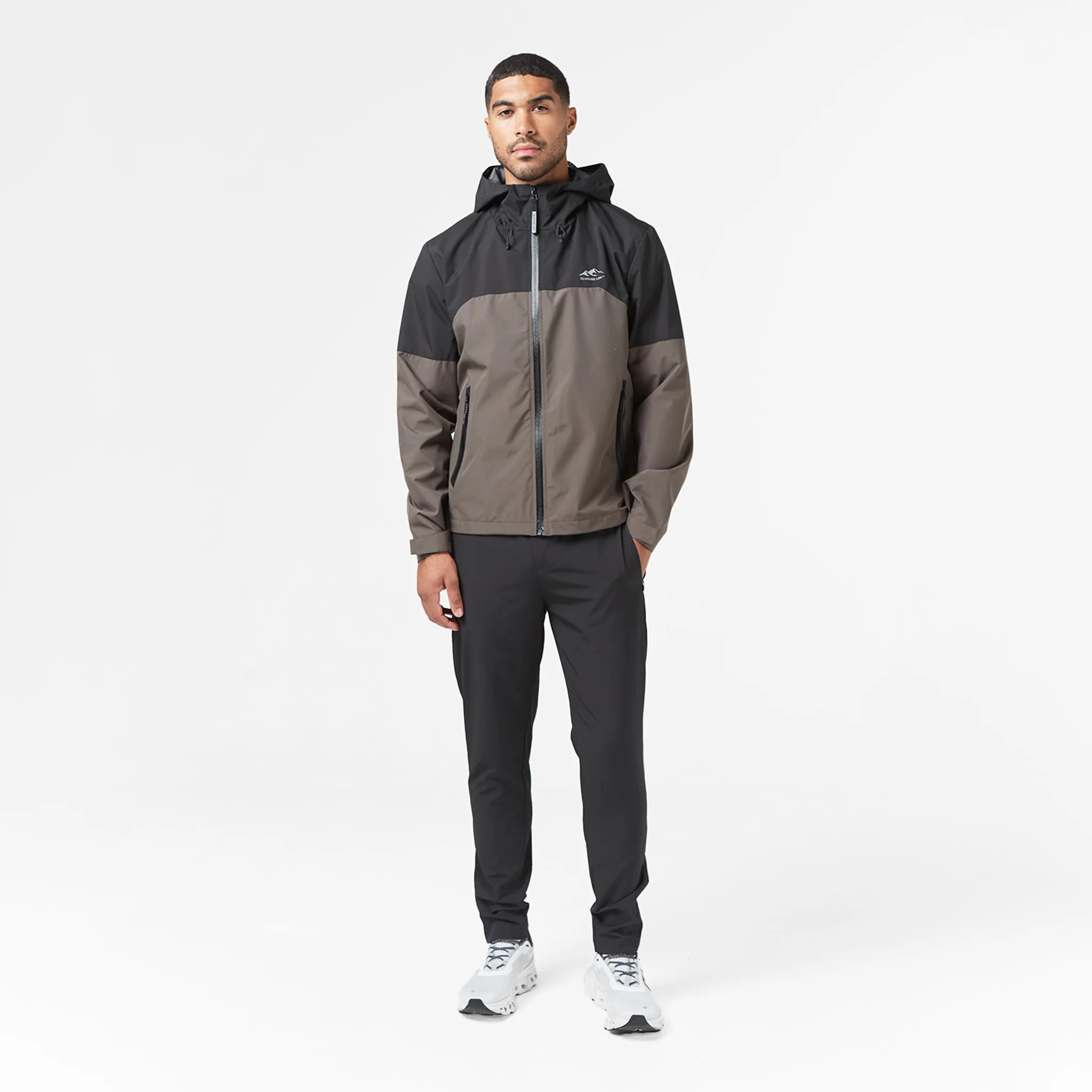 Layered Shell Sport Jacket  | Black/Khaki - Image 14