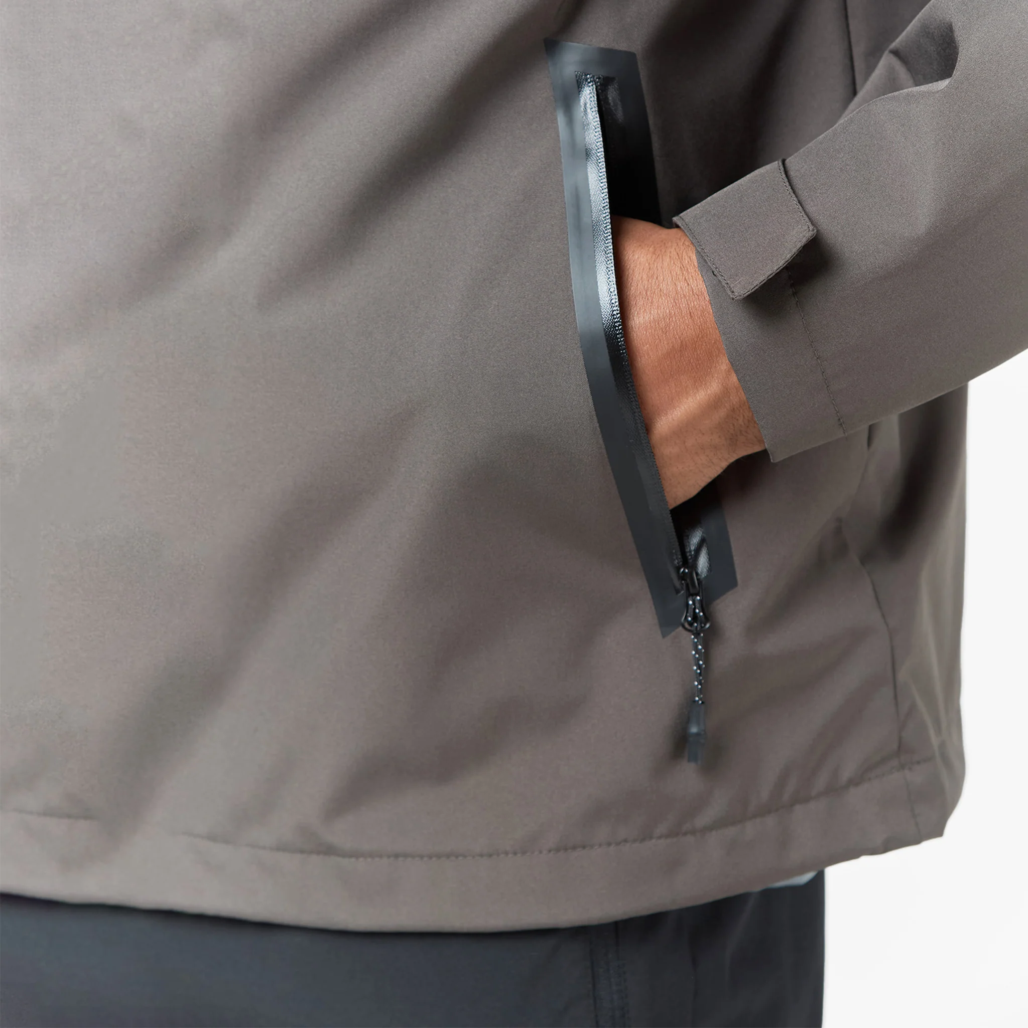 Layered Shell Sport Jacket  | Black/Khaki - Image 9