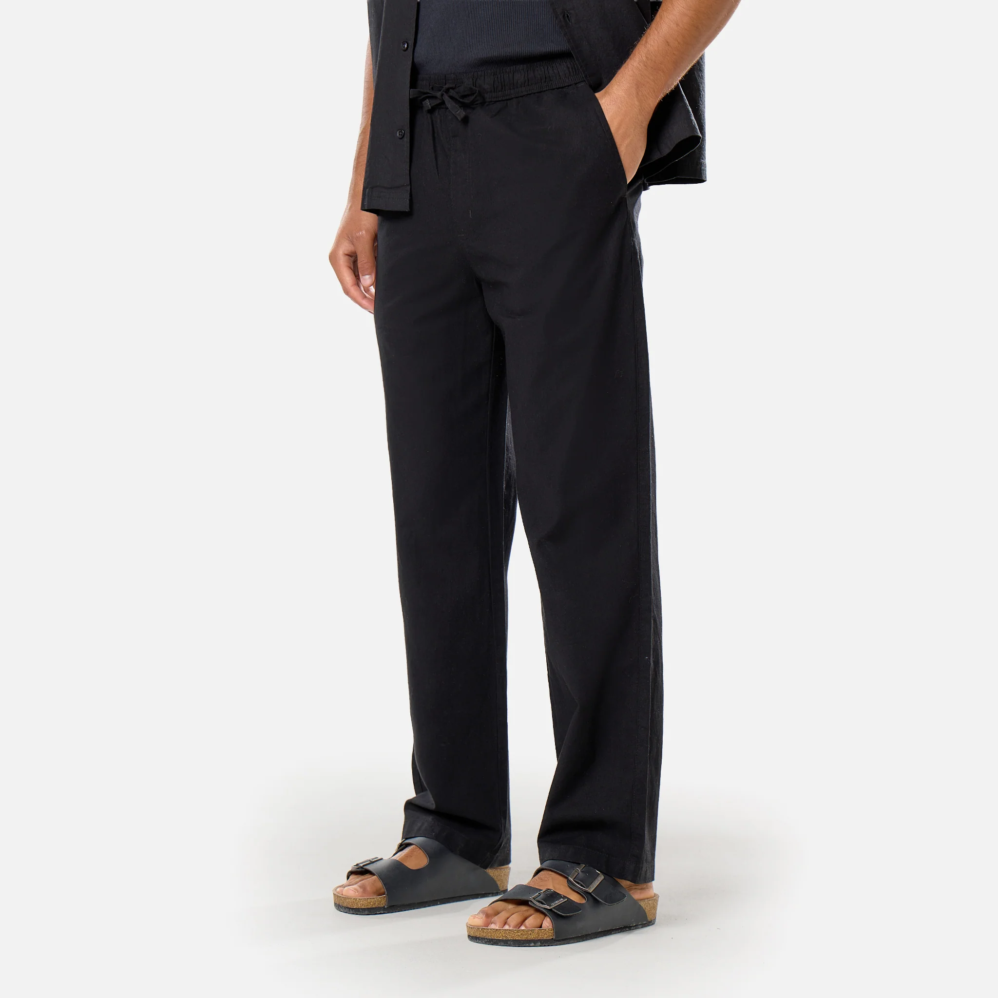 Linen Blend Pant | Black - Image 6