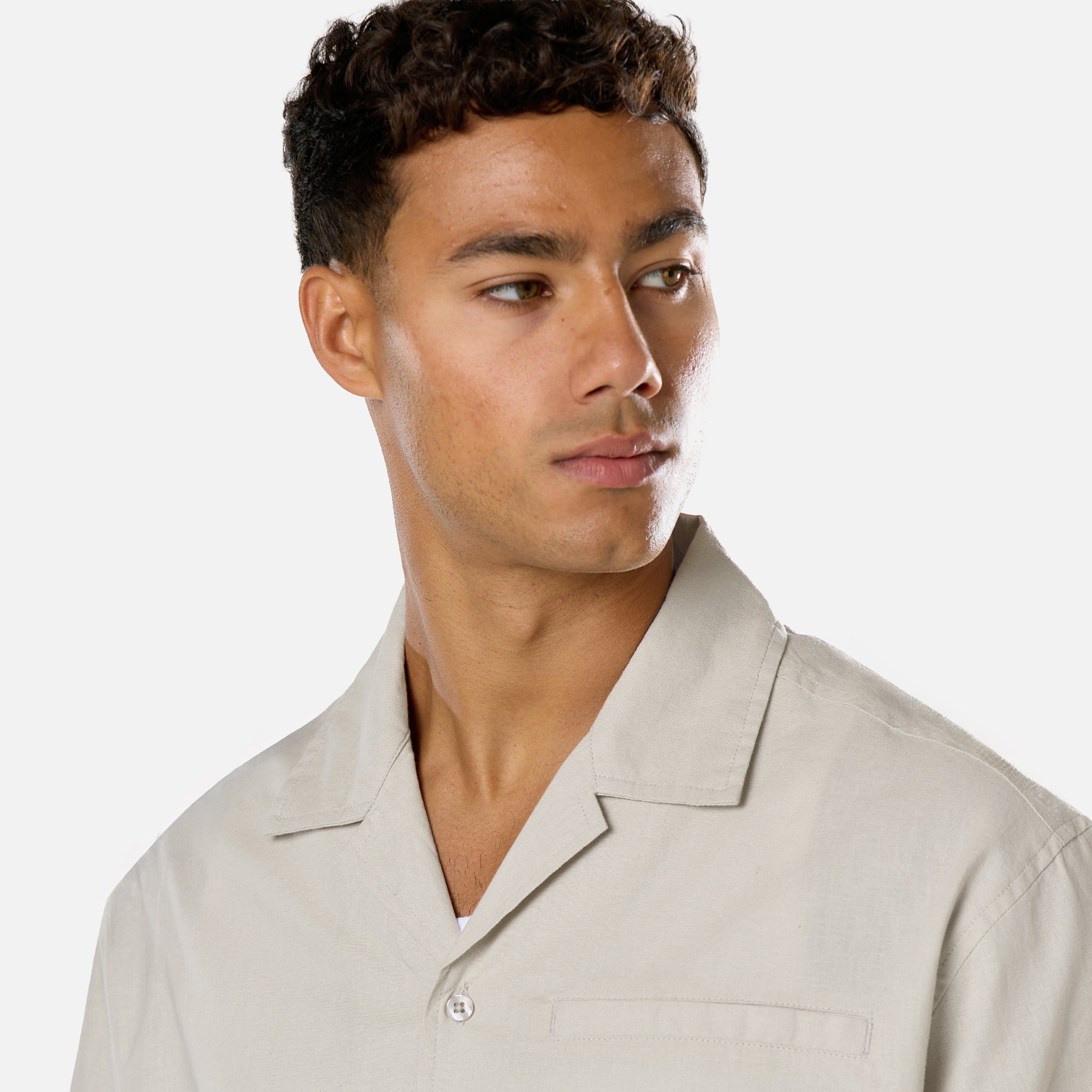 Linen Blend Pant Set | Stone - Image 4