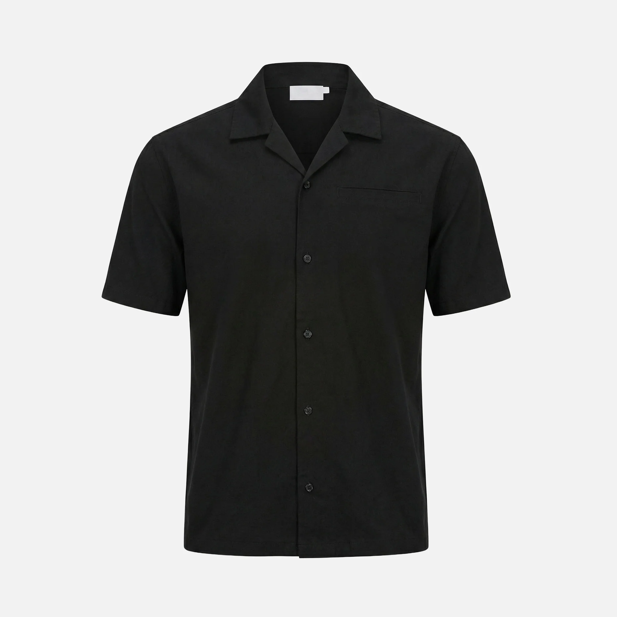 Linen Blend Shirt | Black - Image 7