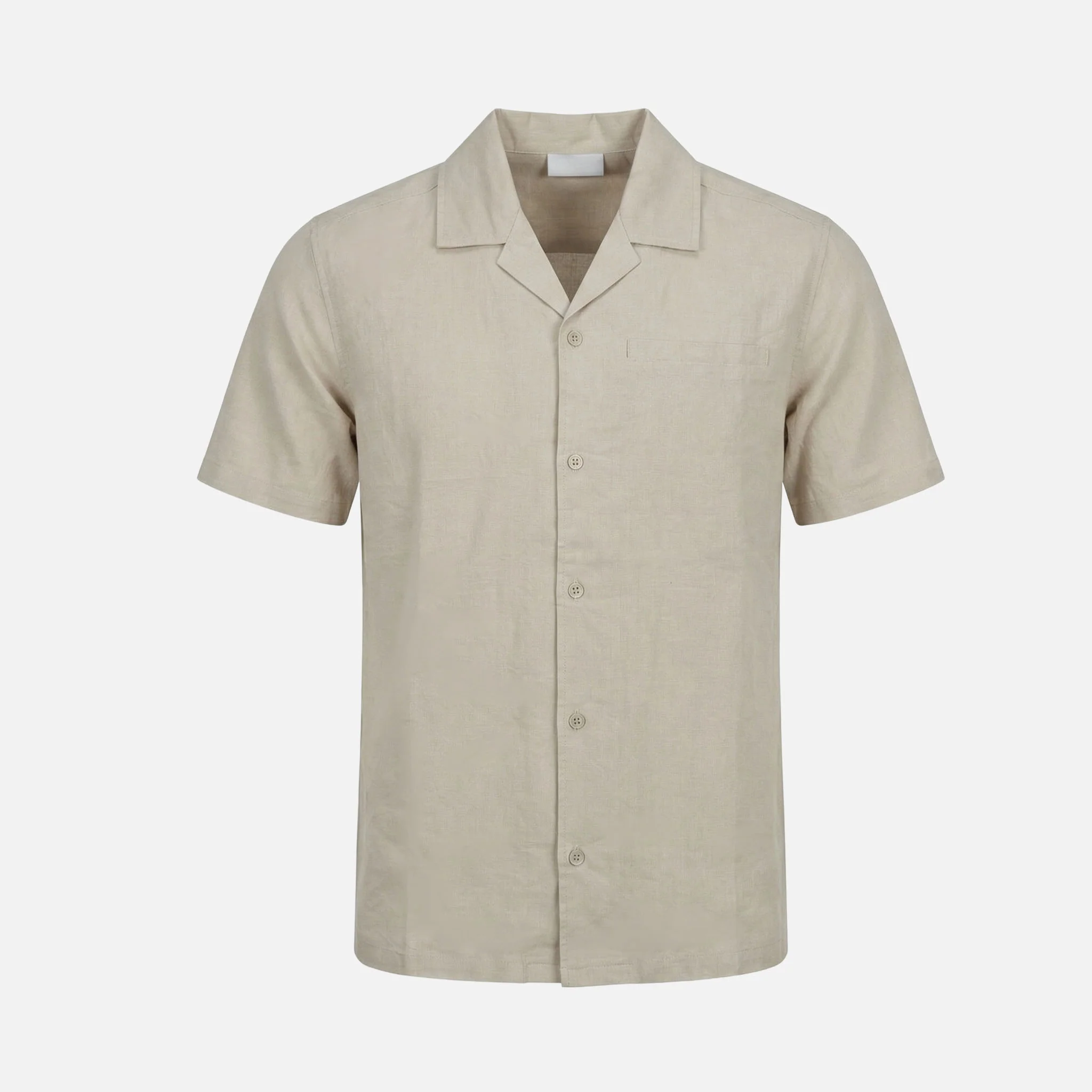 Linen Blend Shirt | Stone - Image 10