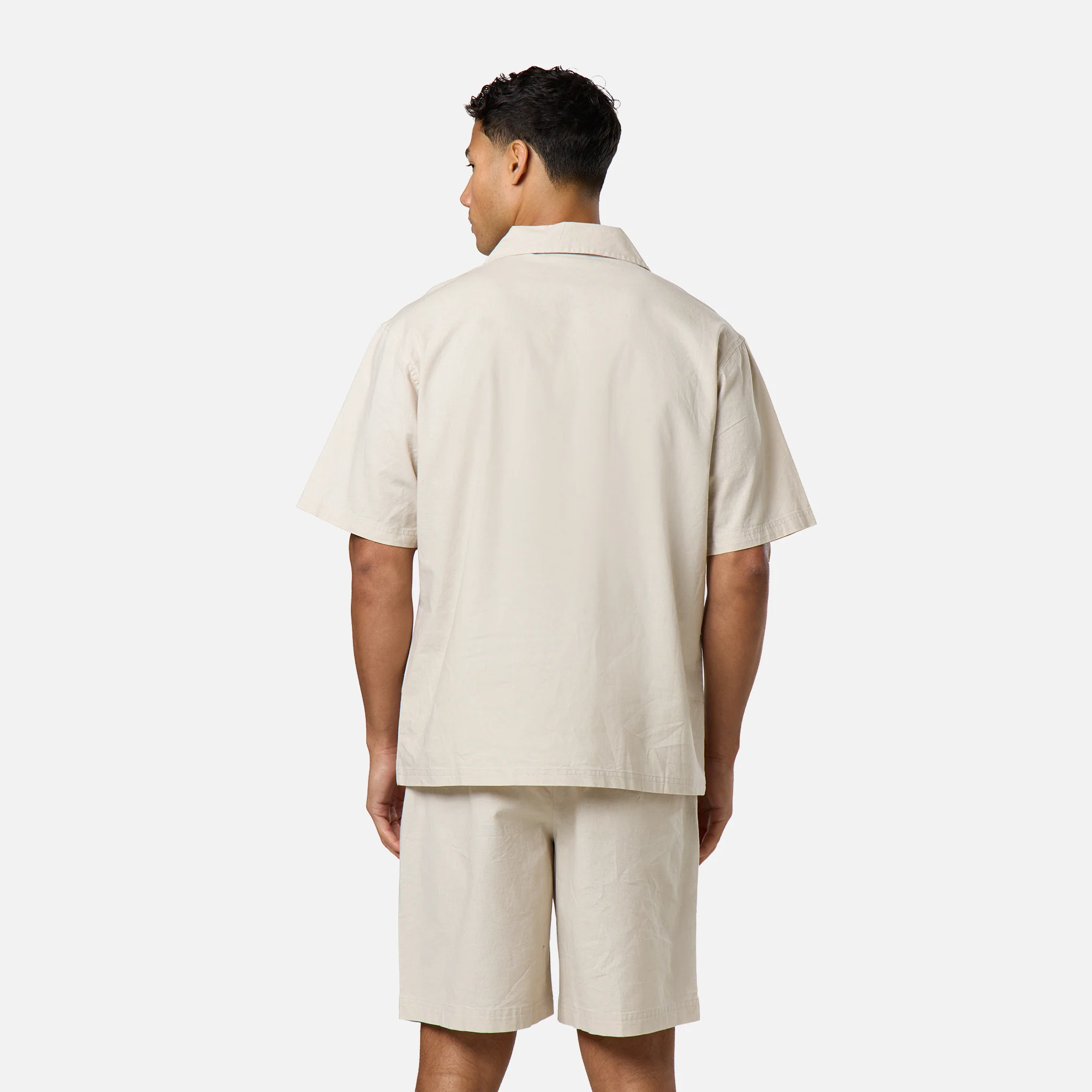 Linen Blend Shirt | Stone - Image 11