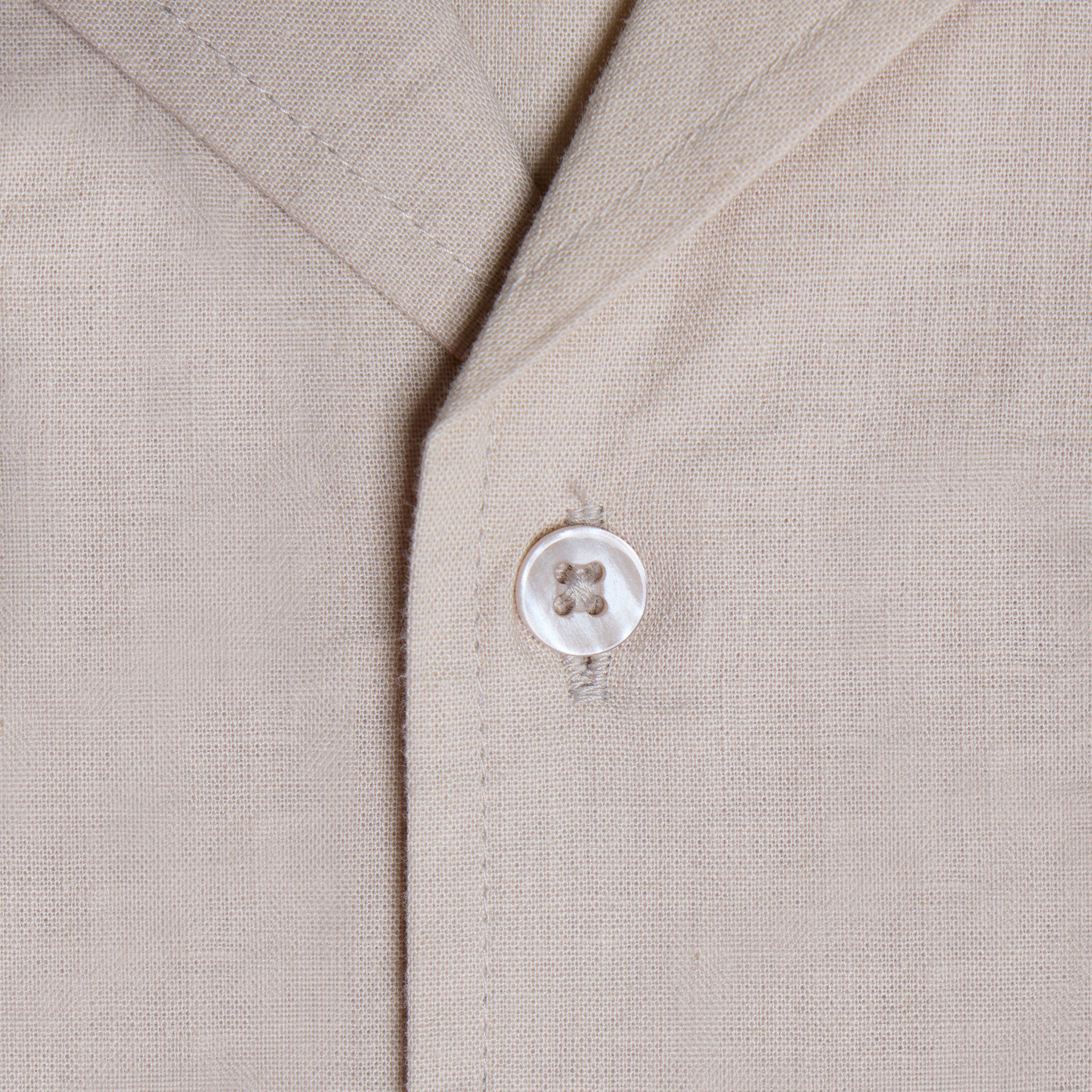 Linen Blend Shirt | Stone - Image 5