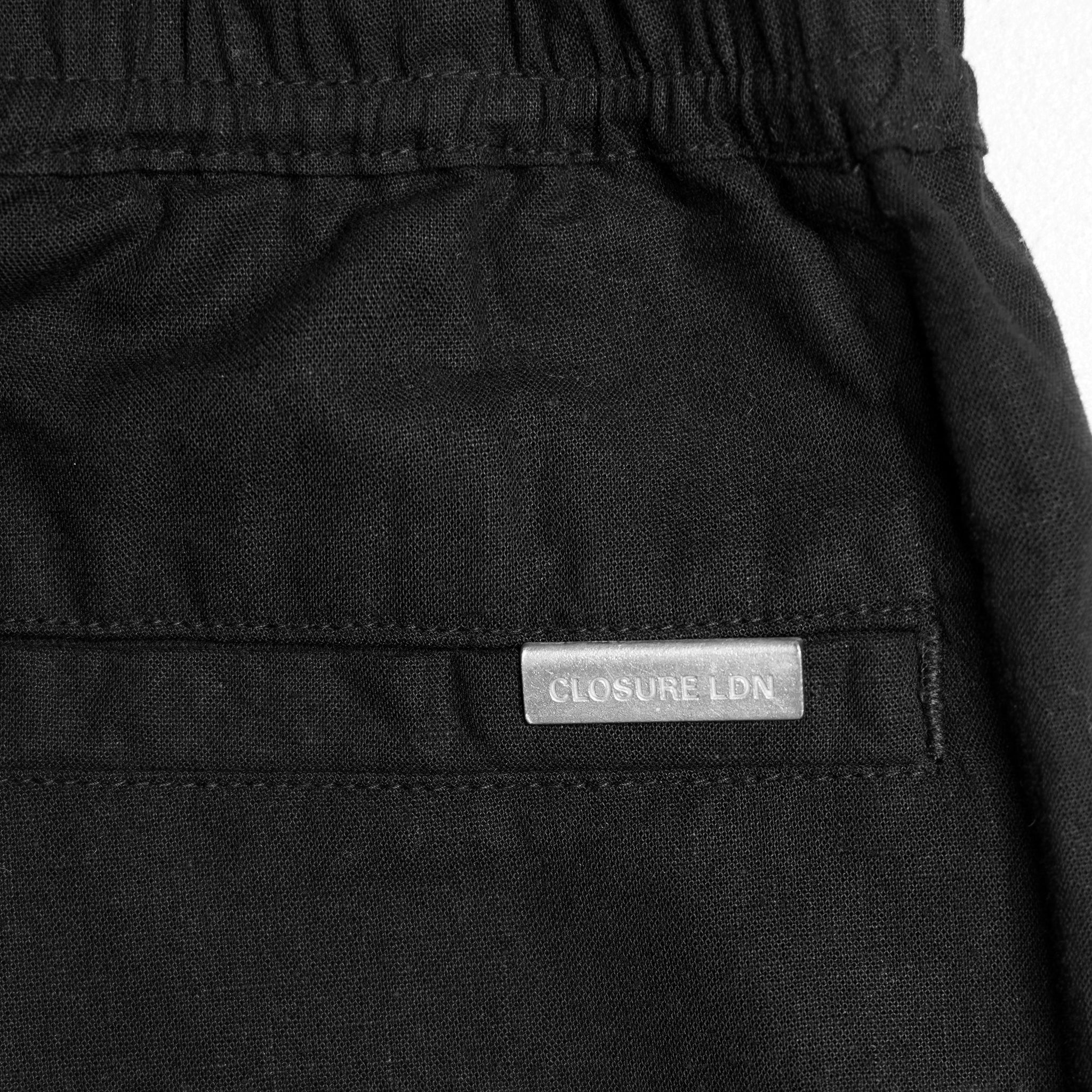 Linen Blend Short | Black - Image 8