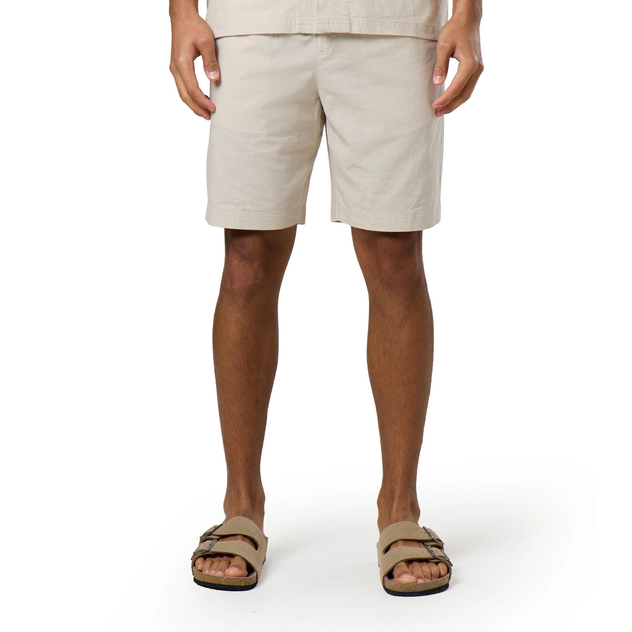 Linen Blend Short | Stone - Image 4
