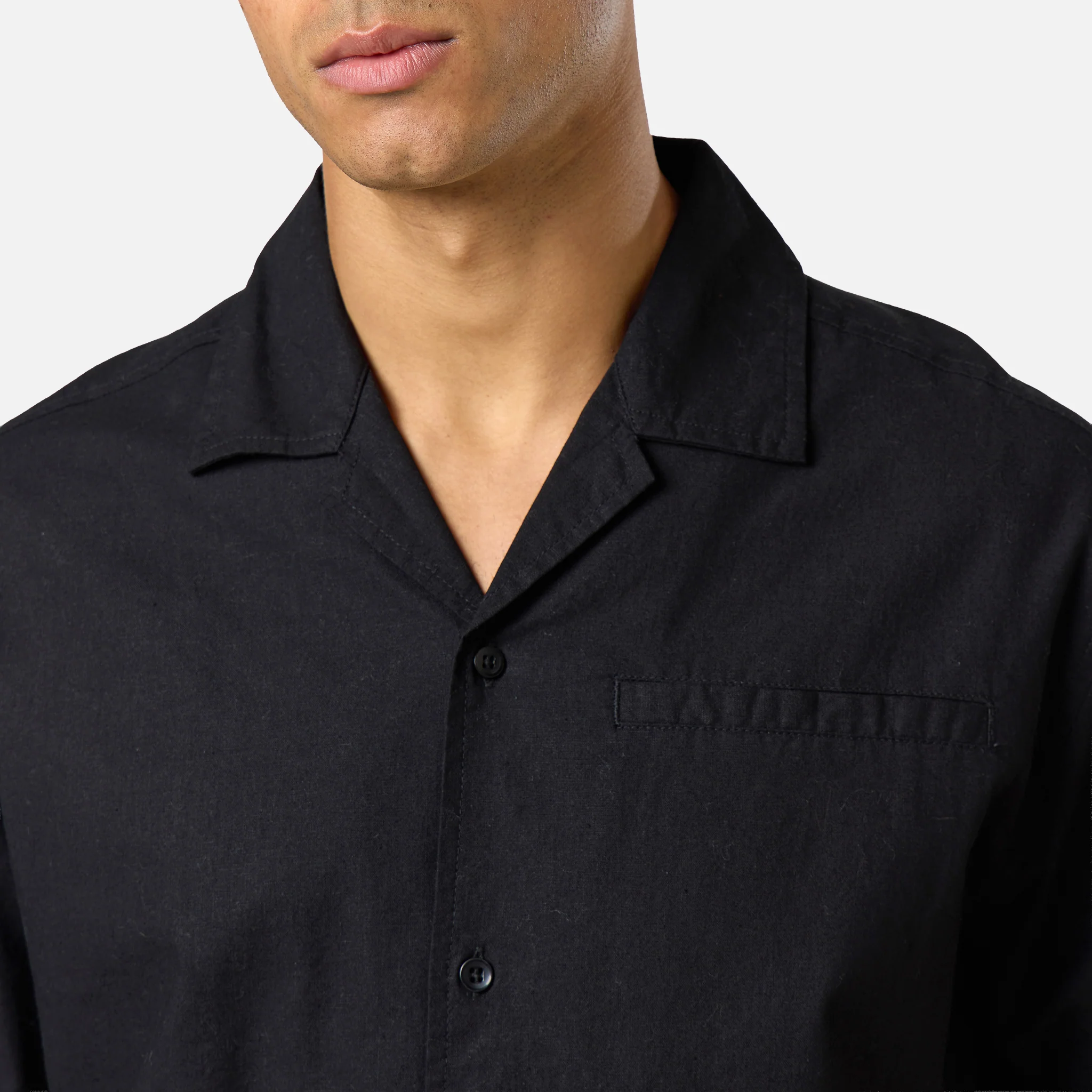Linen Blend Twinset | Black - Image 5