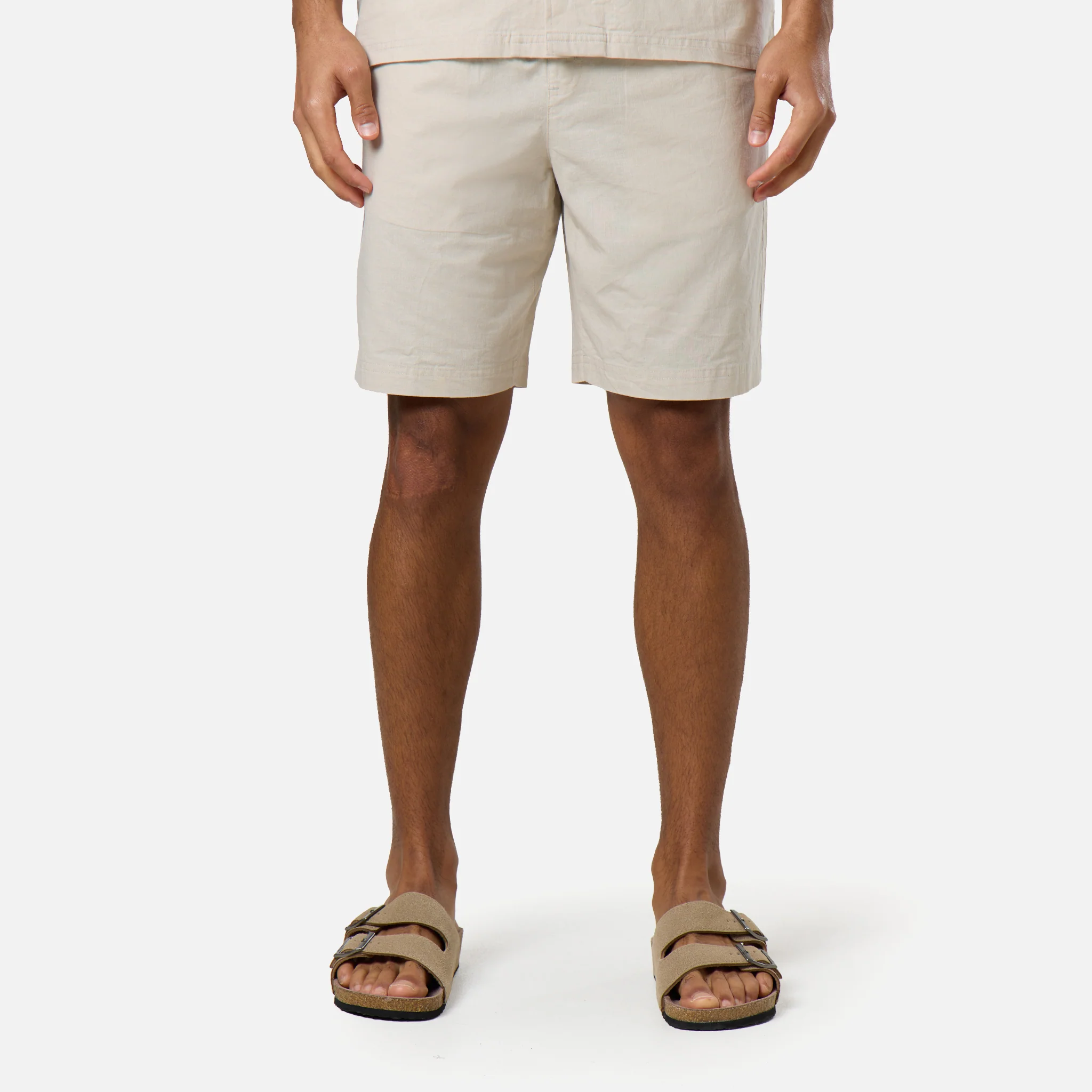 Linen Blend Twinset | Stone - Image 5