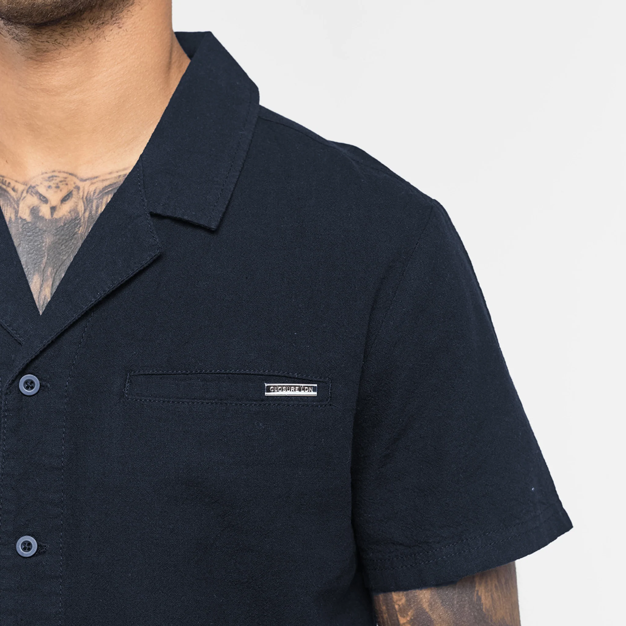 Linen Shirt | Navy - Image 3
