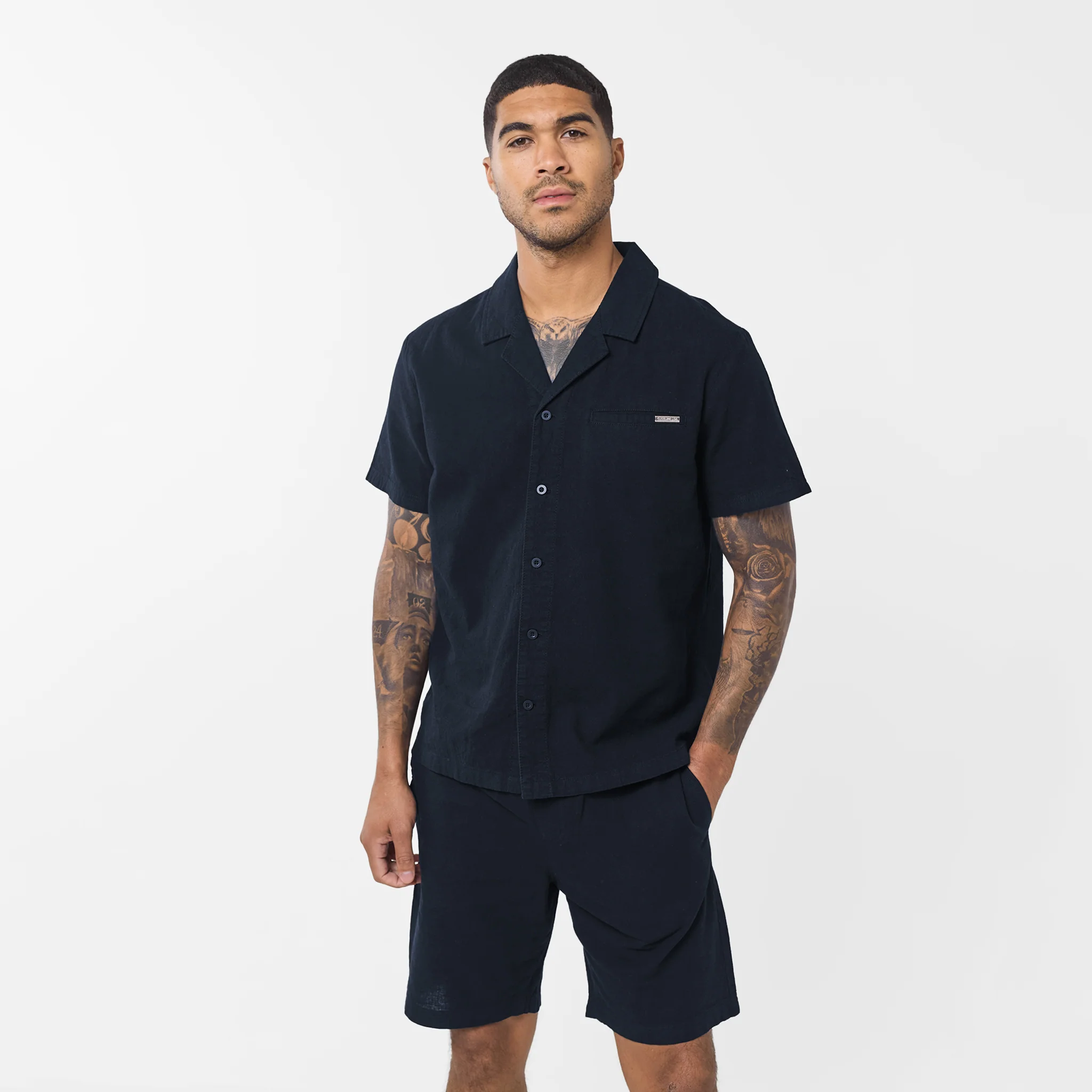 Linen Shirt | Navy - Image 4