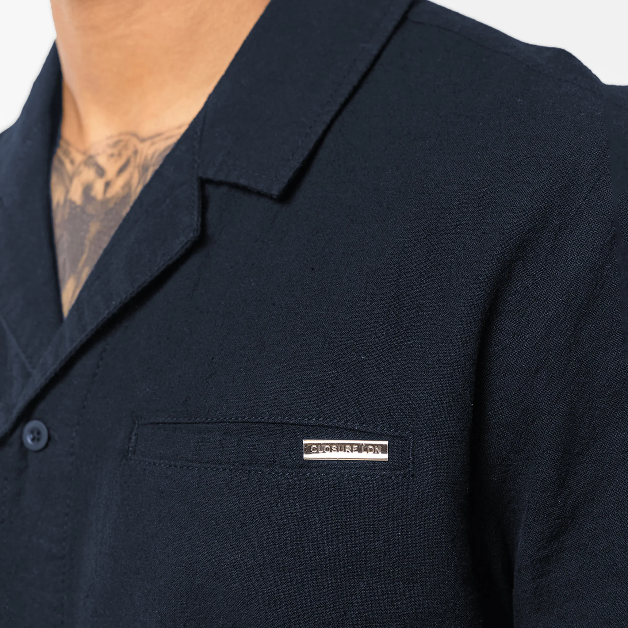 Linen Shirt | Navy - Image 6