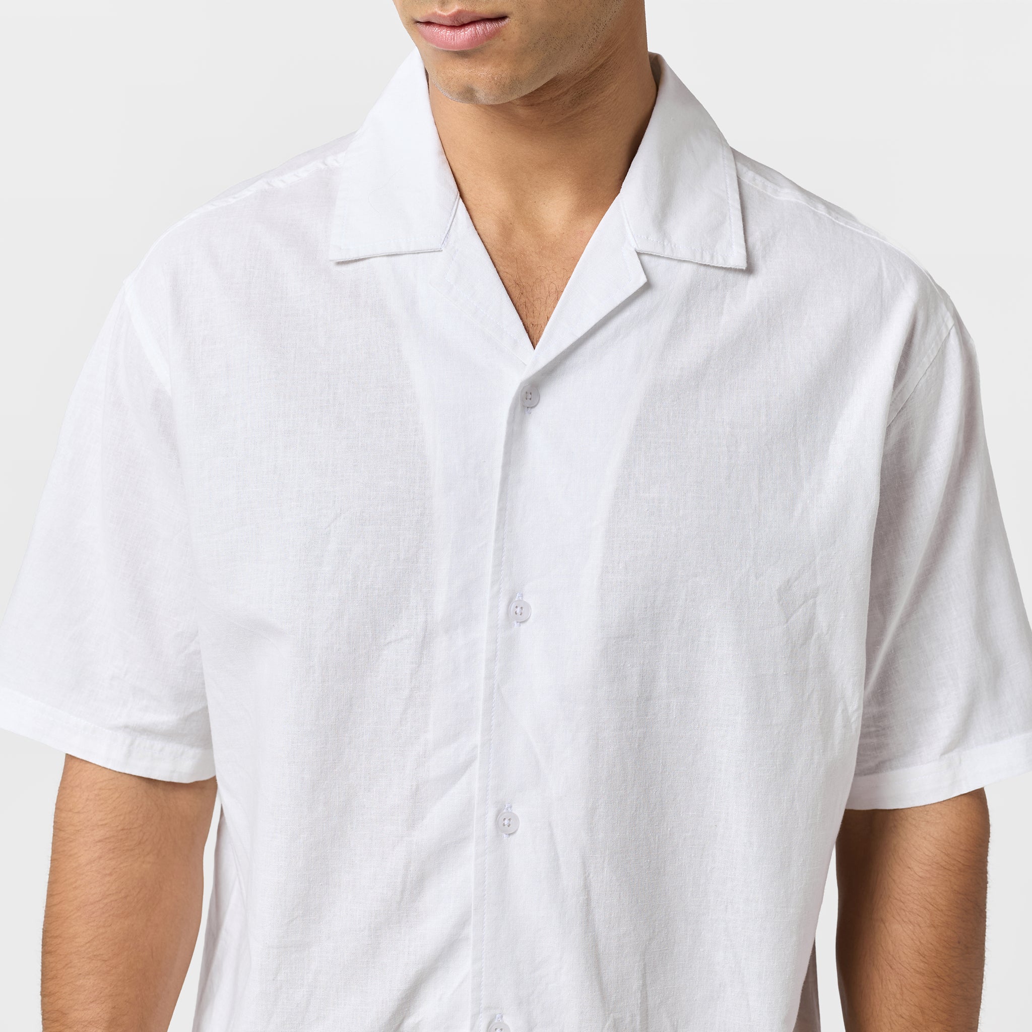 Linen Blend Shirt | White - Image 3