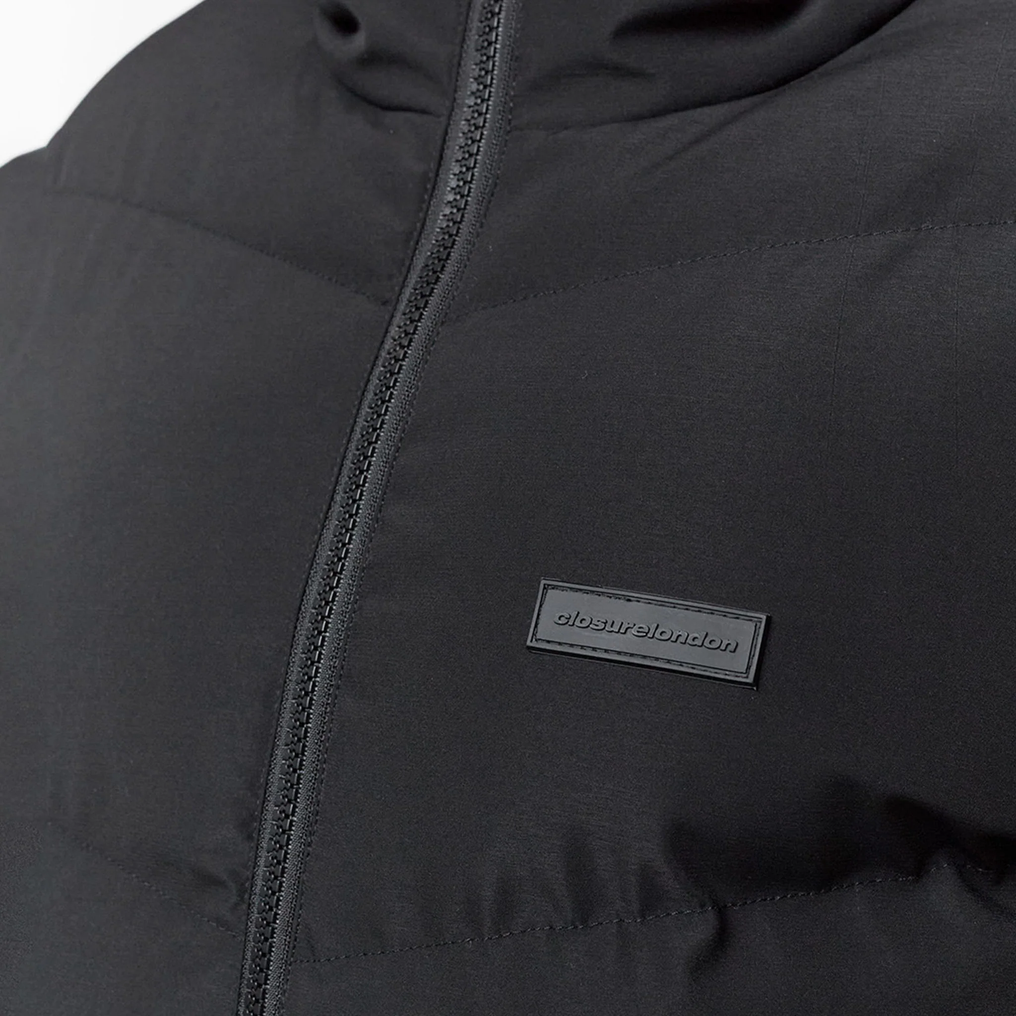 Longline Split Hem Puffer | Black - Image 12