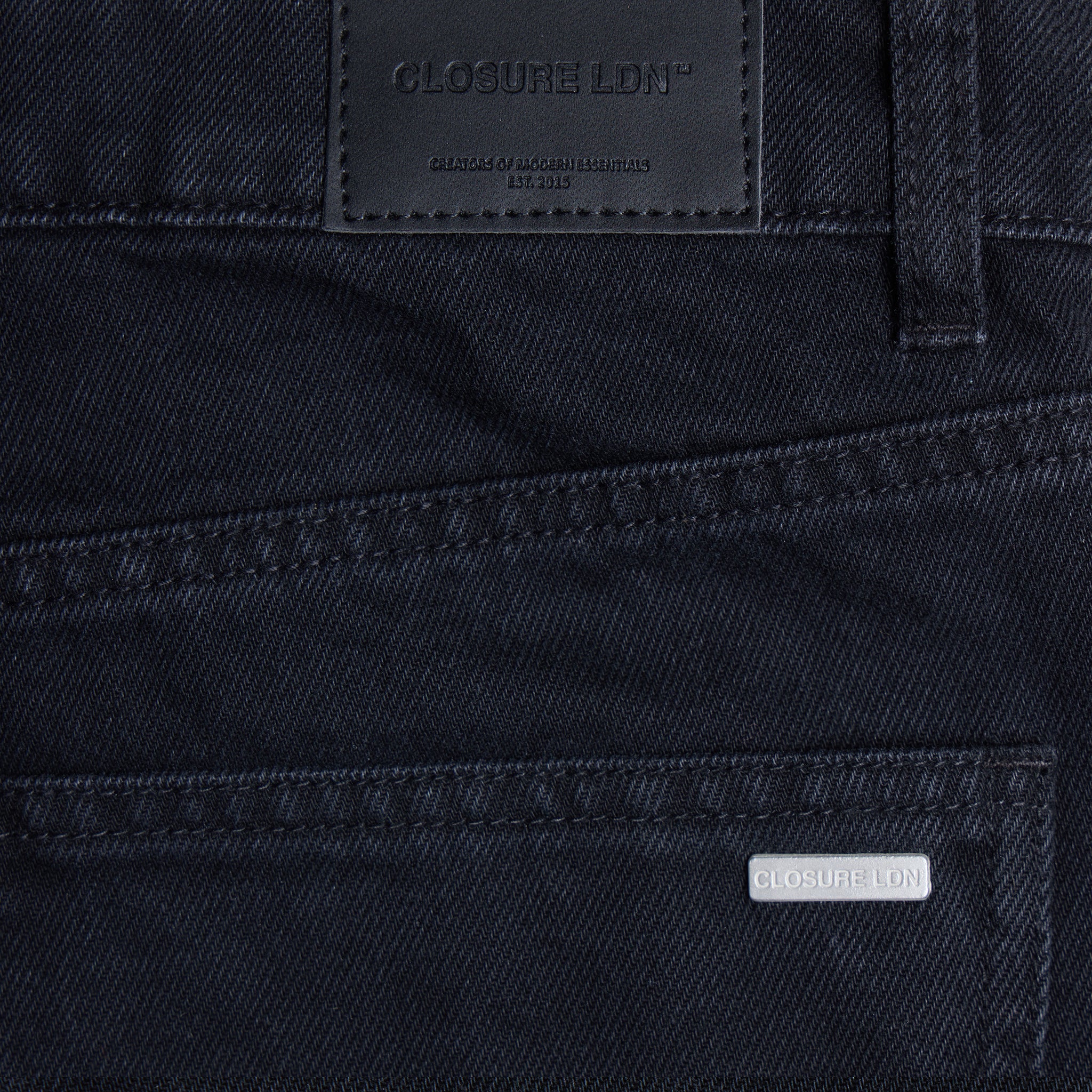 Loose Fit Denim Short | Black Wash - Image 10
