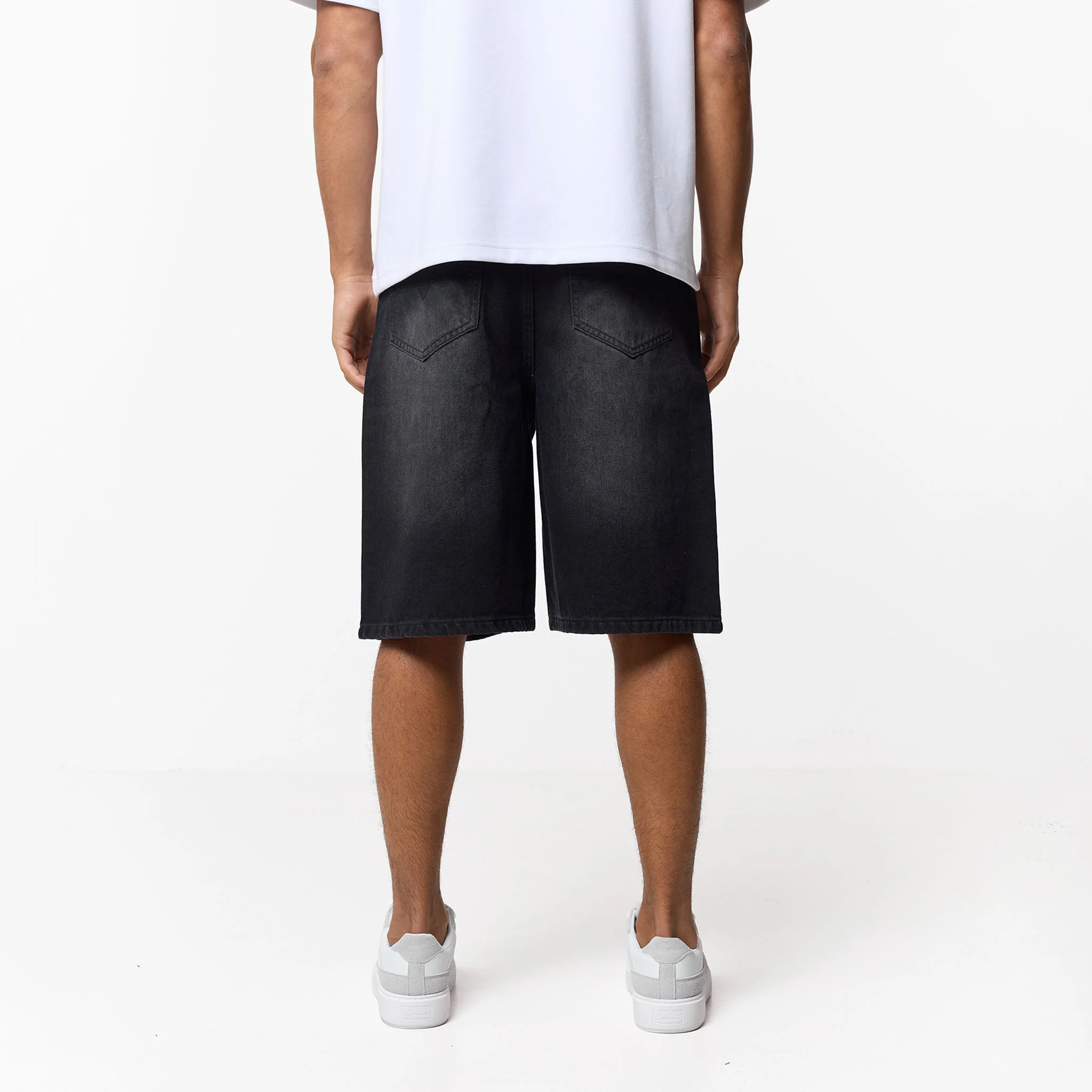 Loose Fit Denim Short | Black Wash - Image 11
