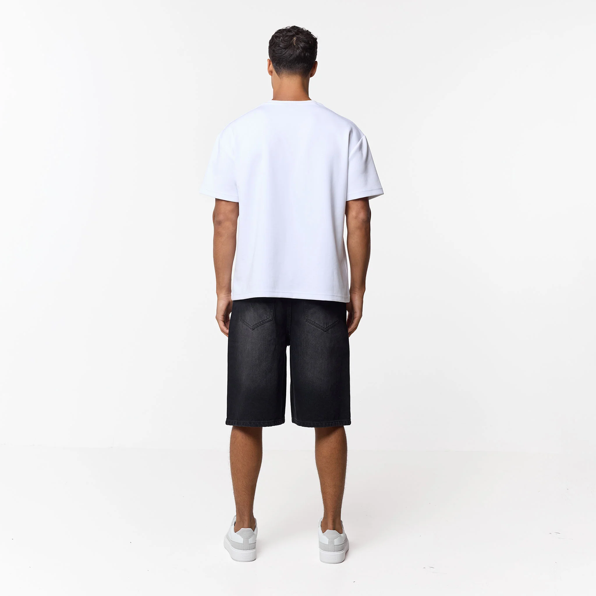 Loose Fit Denim Short | Black Wash - Image 13
