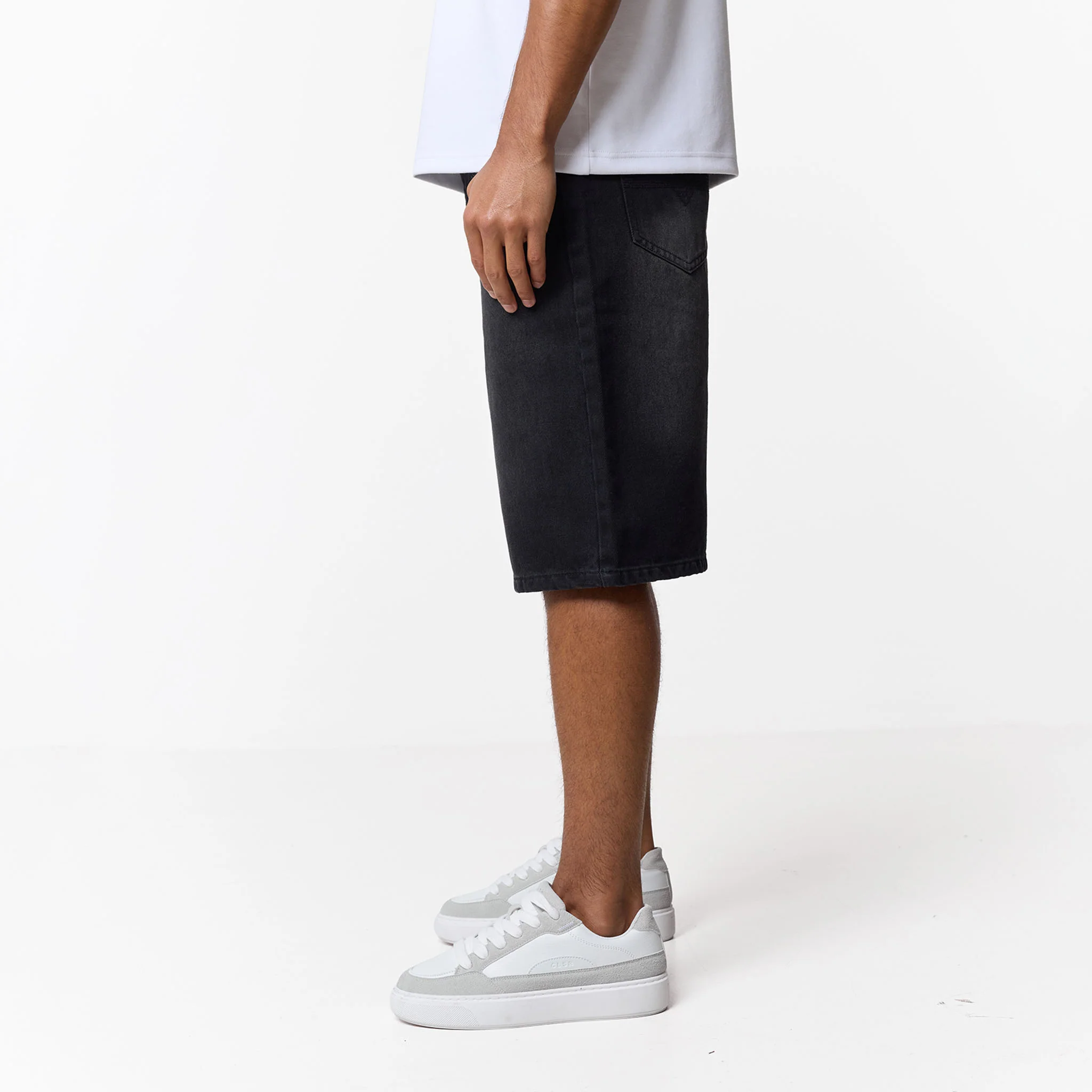 Loose Fit Denim Short | Black Wash - Image 3