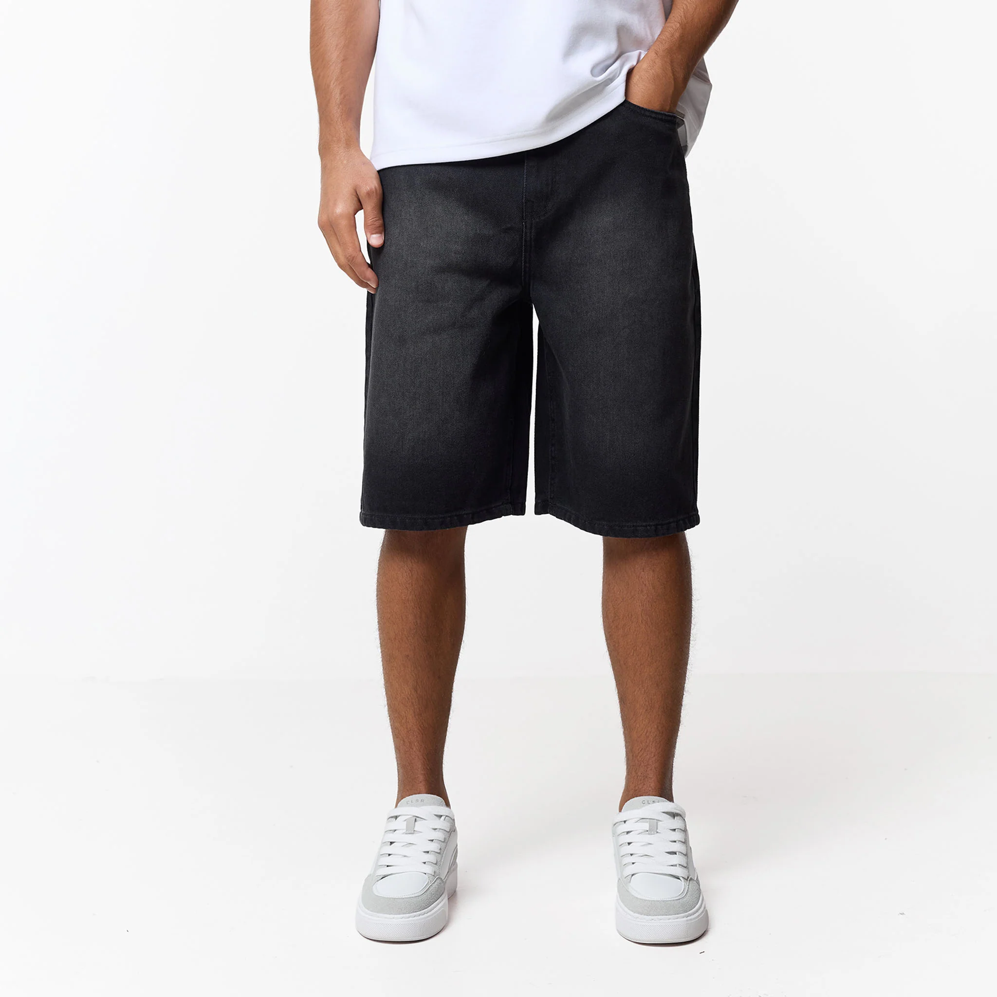 Loose Fit Denim Short | Black Wash - Image 4