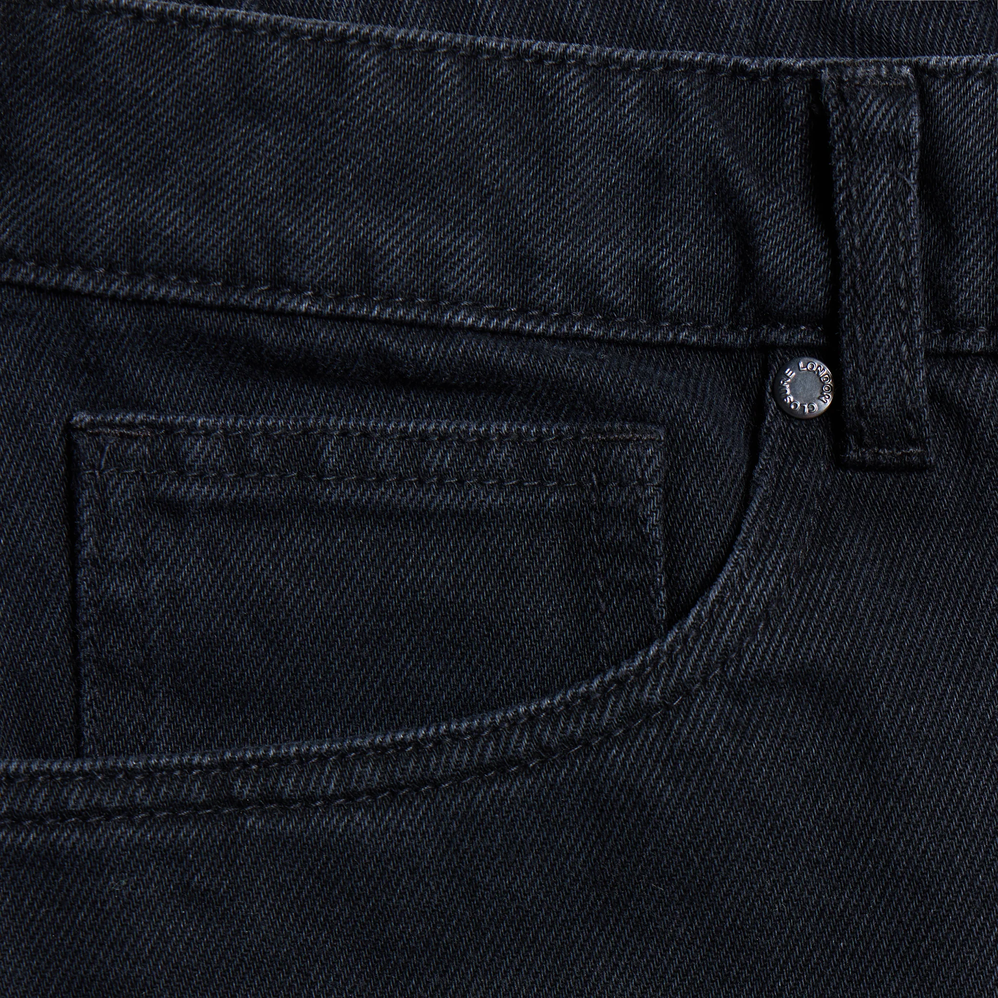 Loose Fit Denim Short | Black Wash - Image 5