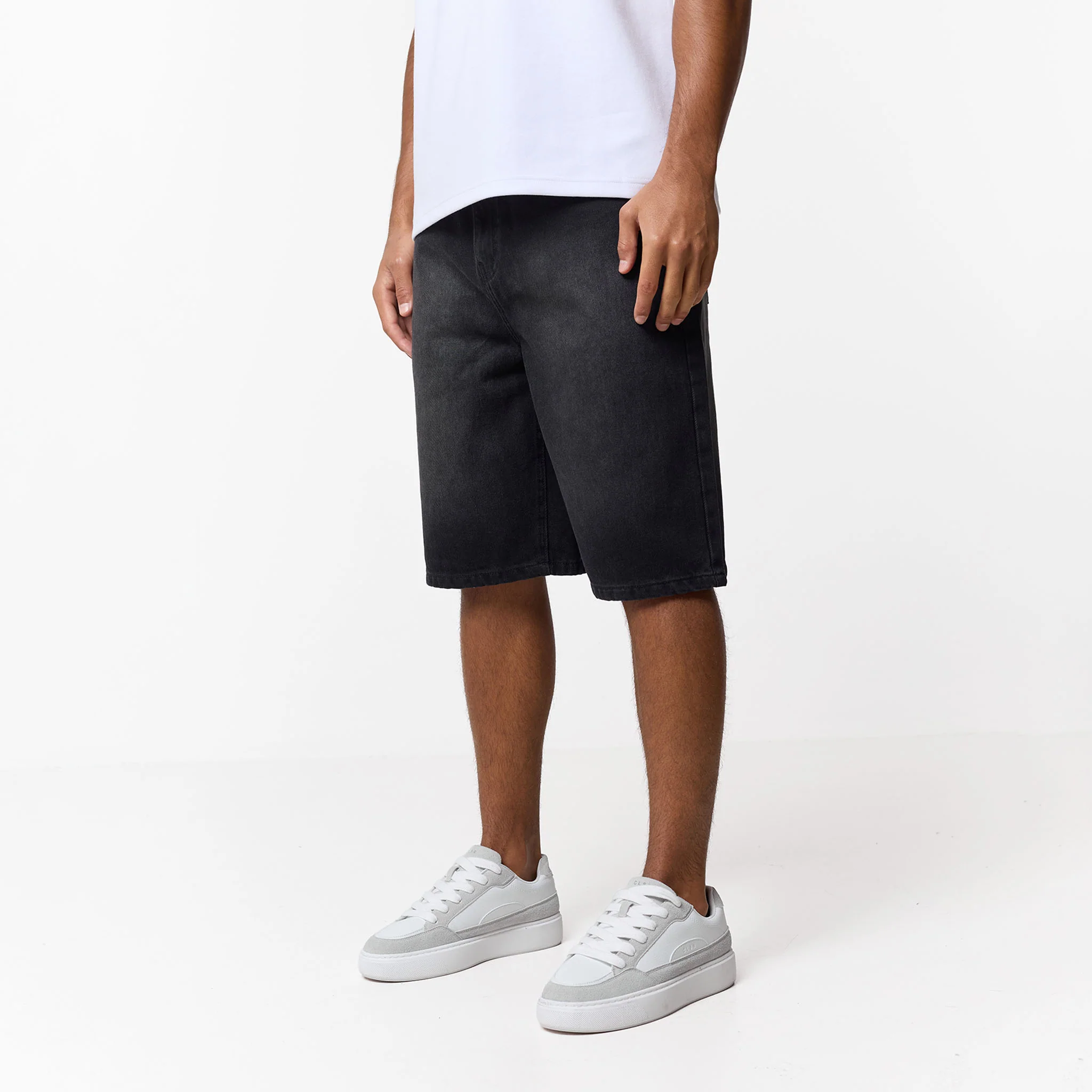 Loose Fit Denim Short | Black Wash - Image 7