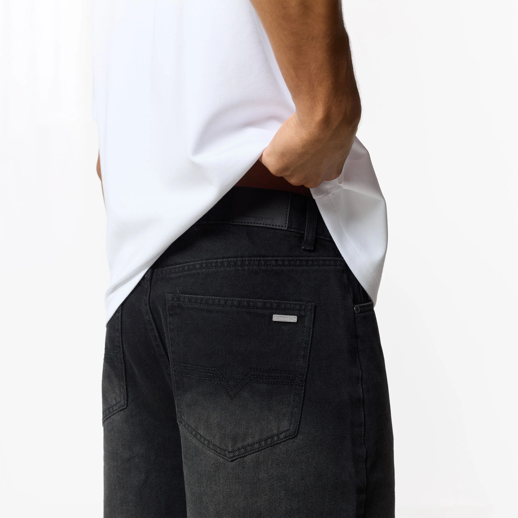 Loose Fit Denim Short | Black Wash - Image 8