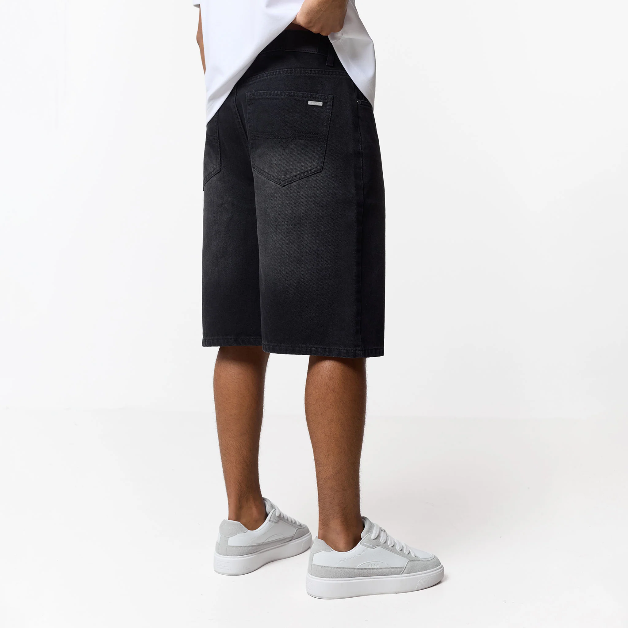 Loose Fit Denim Short | Black Wash - Image 9