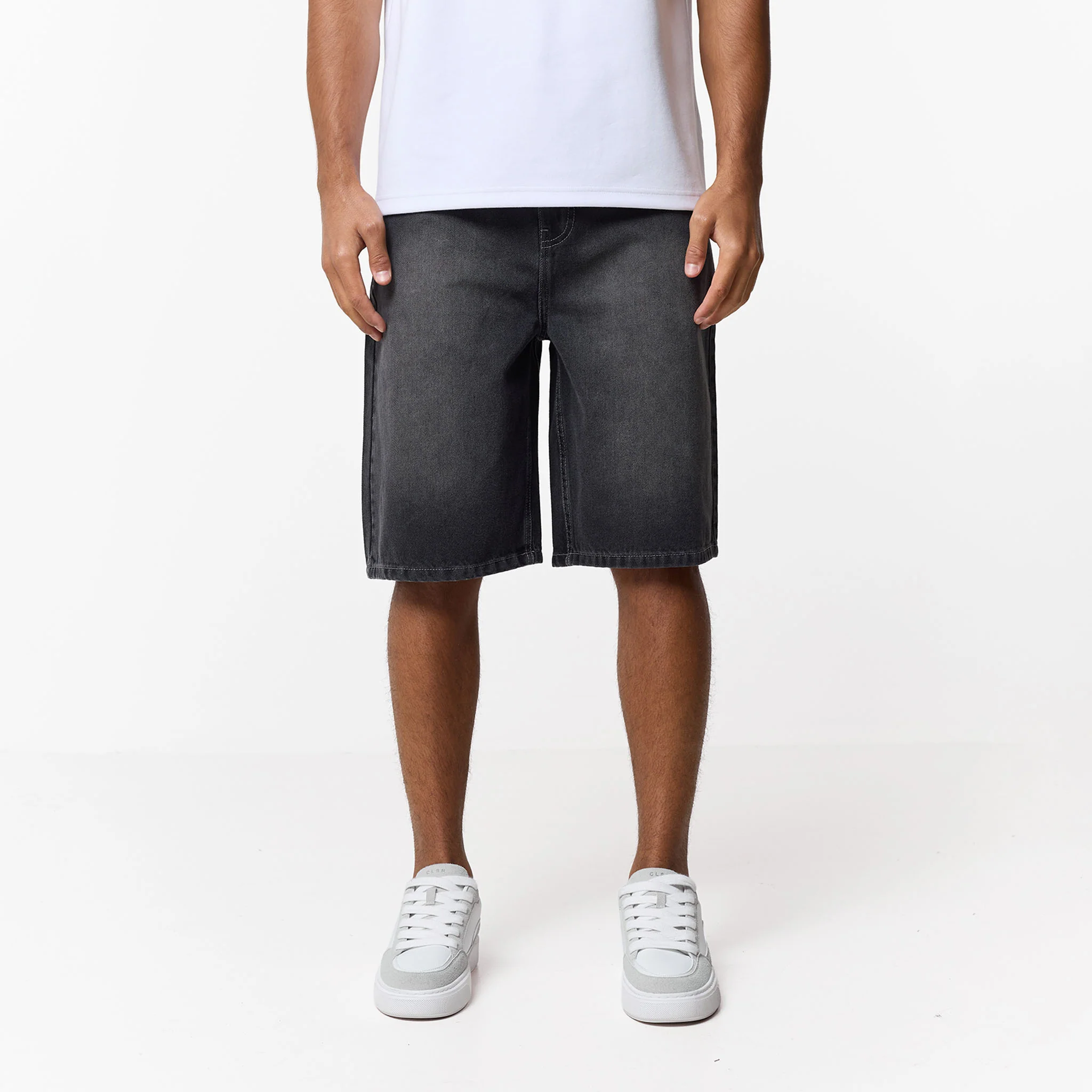 Loose Fit Denim Short | Grey Wash - Image 4