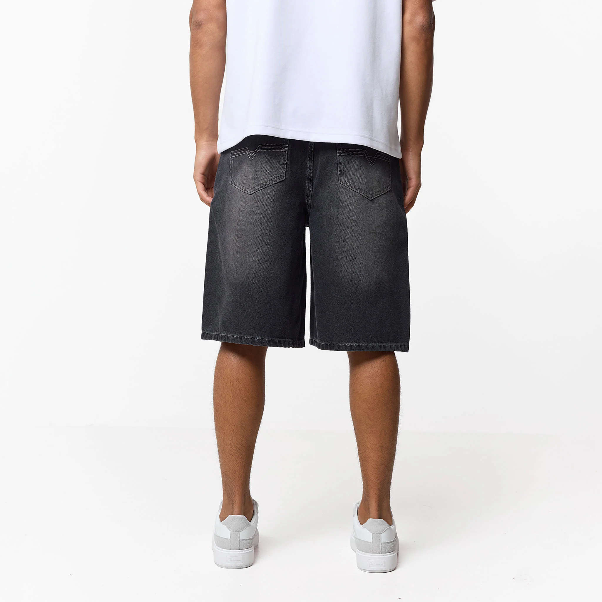 Loose Fit Denim Short | Grey Wash - Image 7