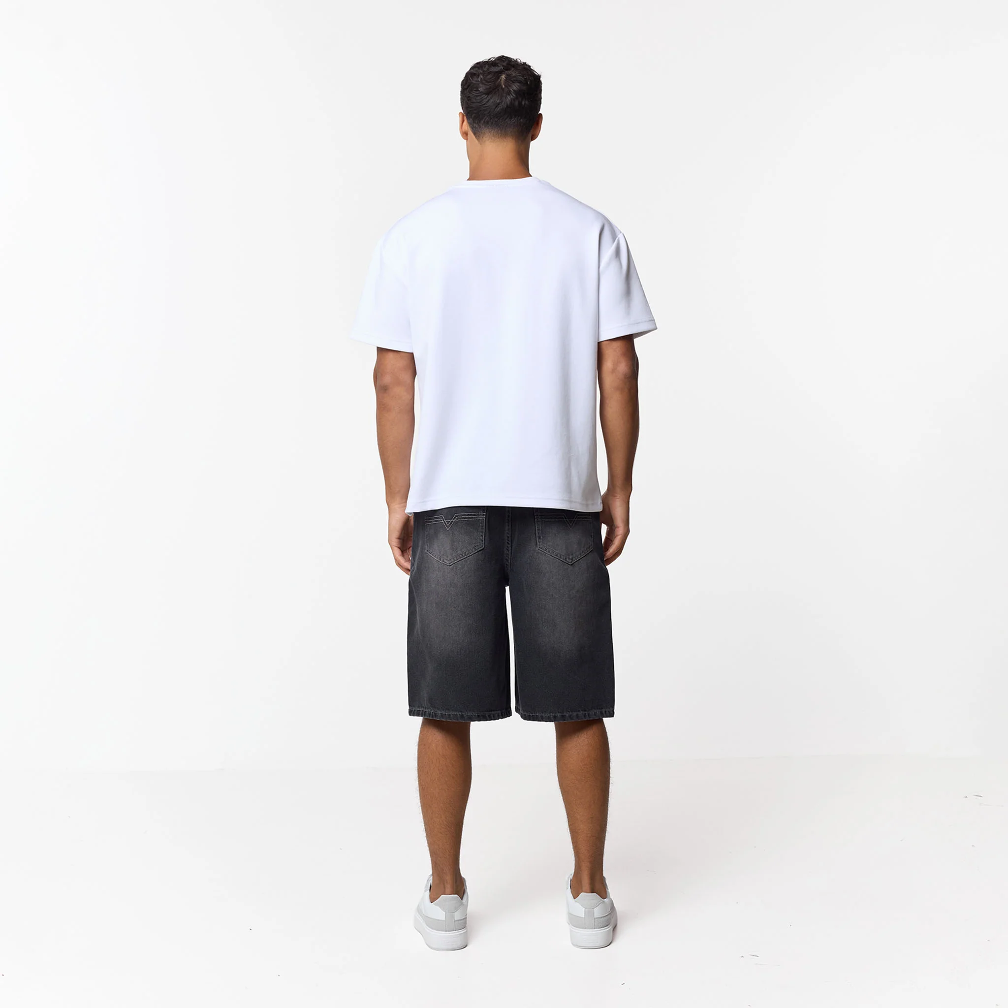 Loose Fit Denim Short | Grey Wash - Image 8