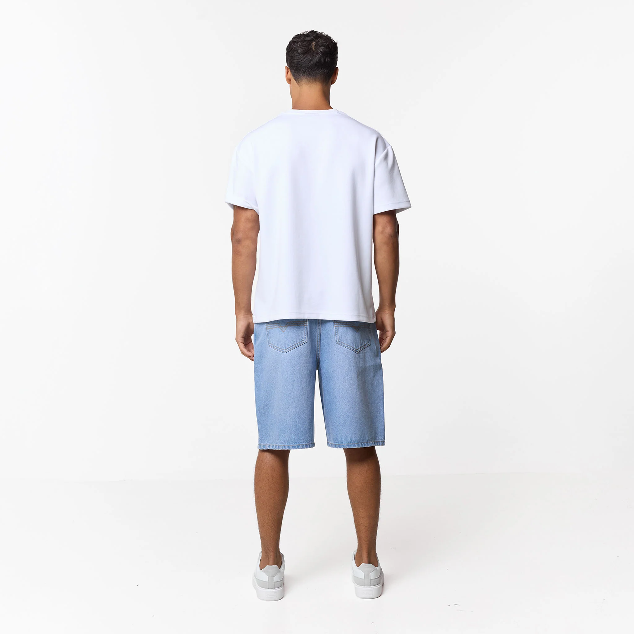 Loose Fit Denim Short | Light Blue Wash - Image 11